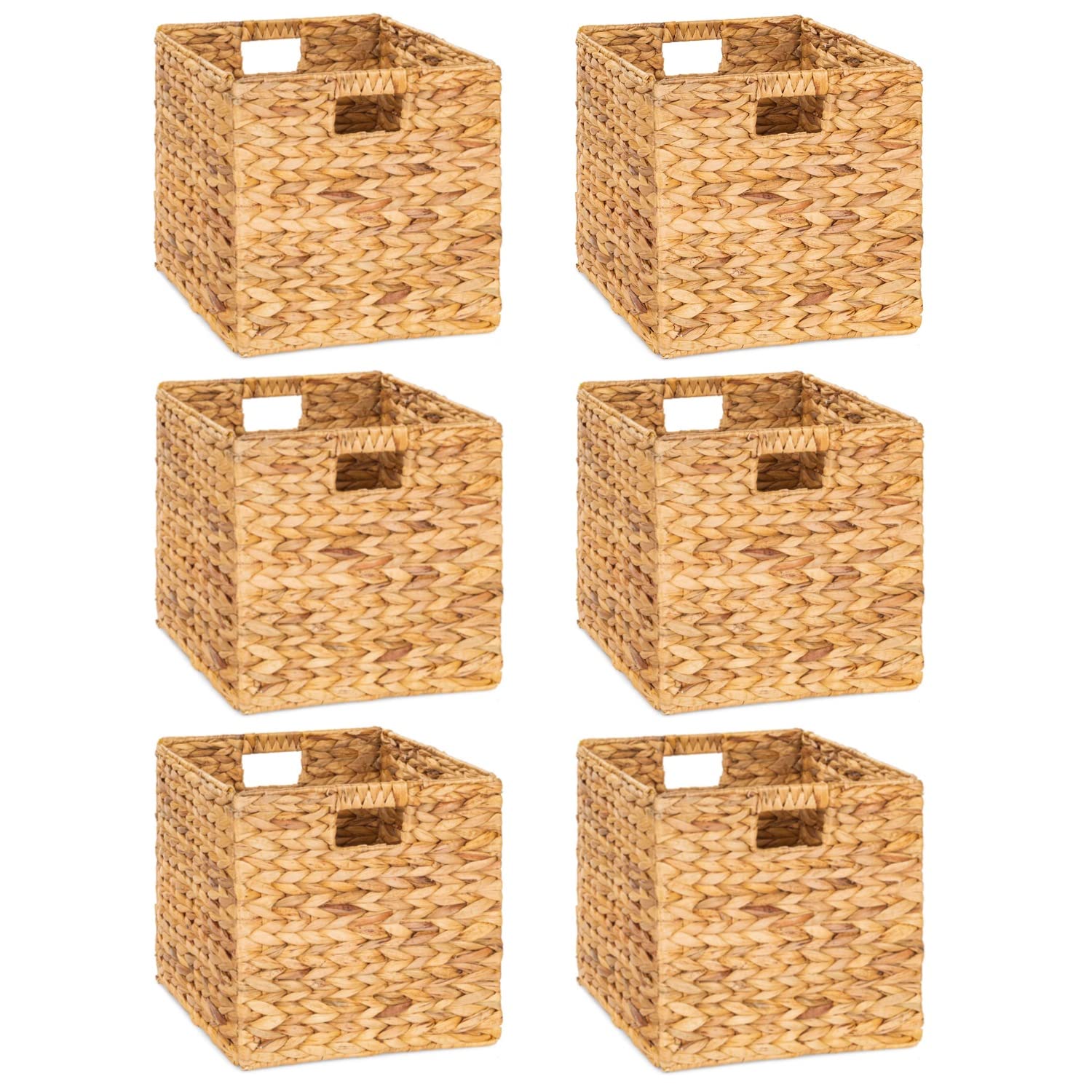 12 x 12in Water Hyacinth Storage Baskets (6 Count)
