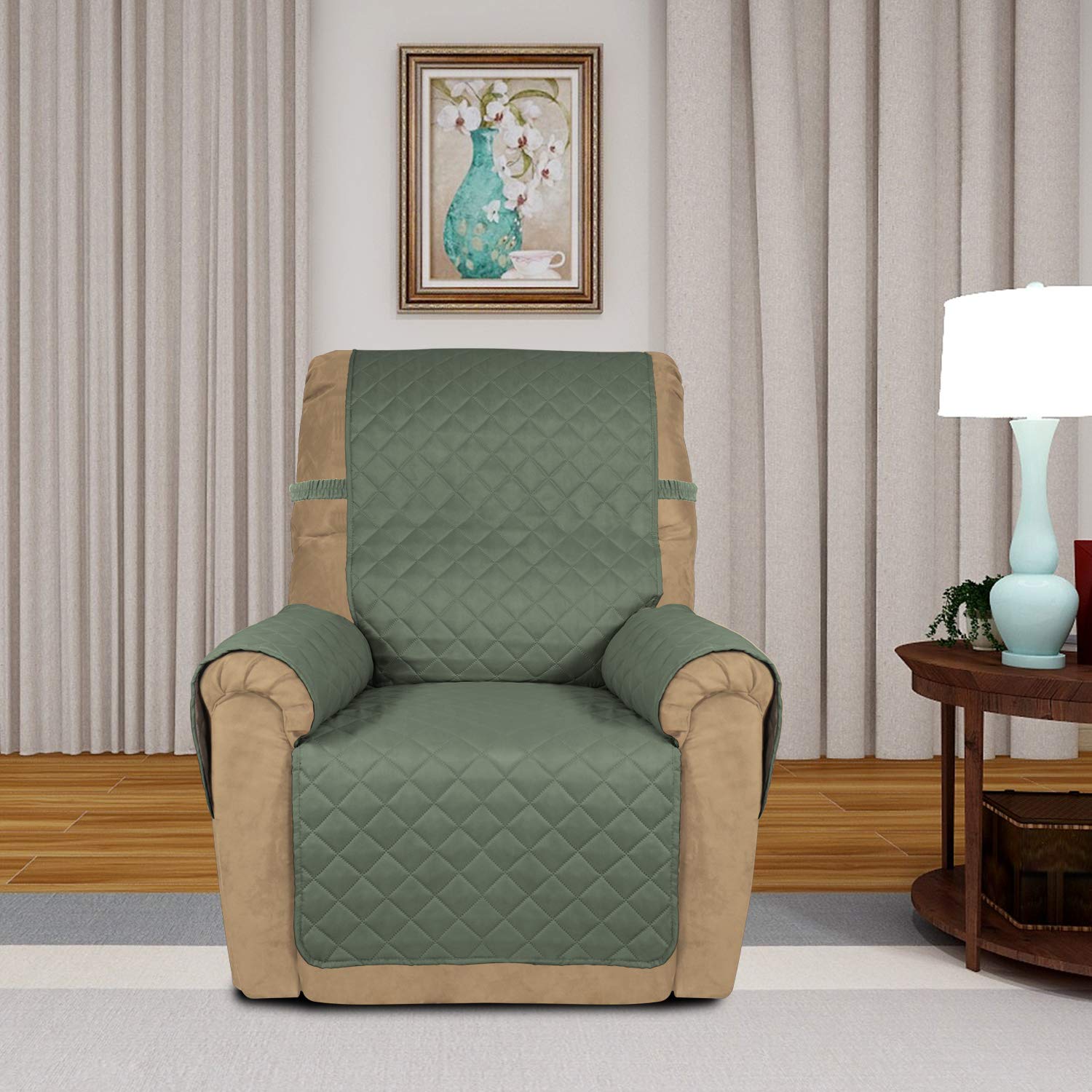 Reversible Quilted Recliner Sofa Cover