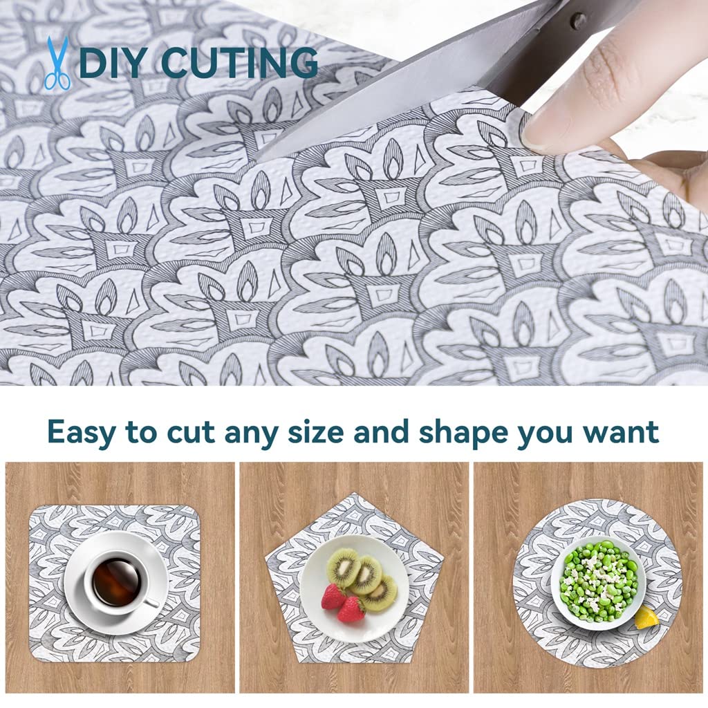 12" W x 120" L Floral Drawer and Shelf Liner for Cabinets (10 Sq Ft)