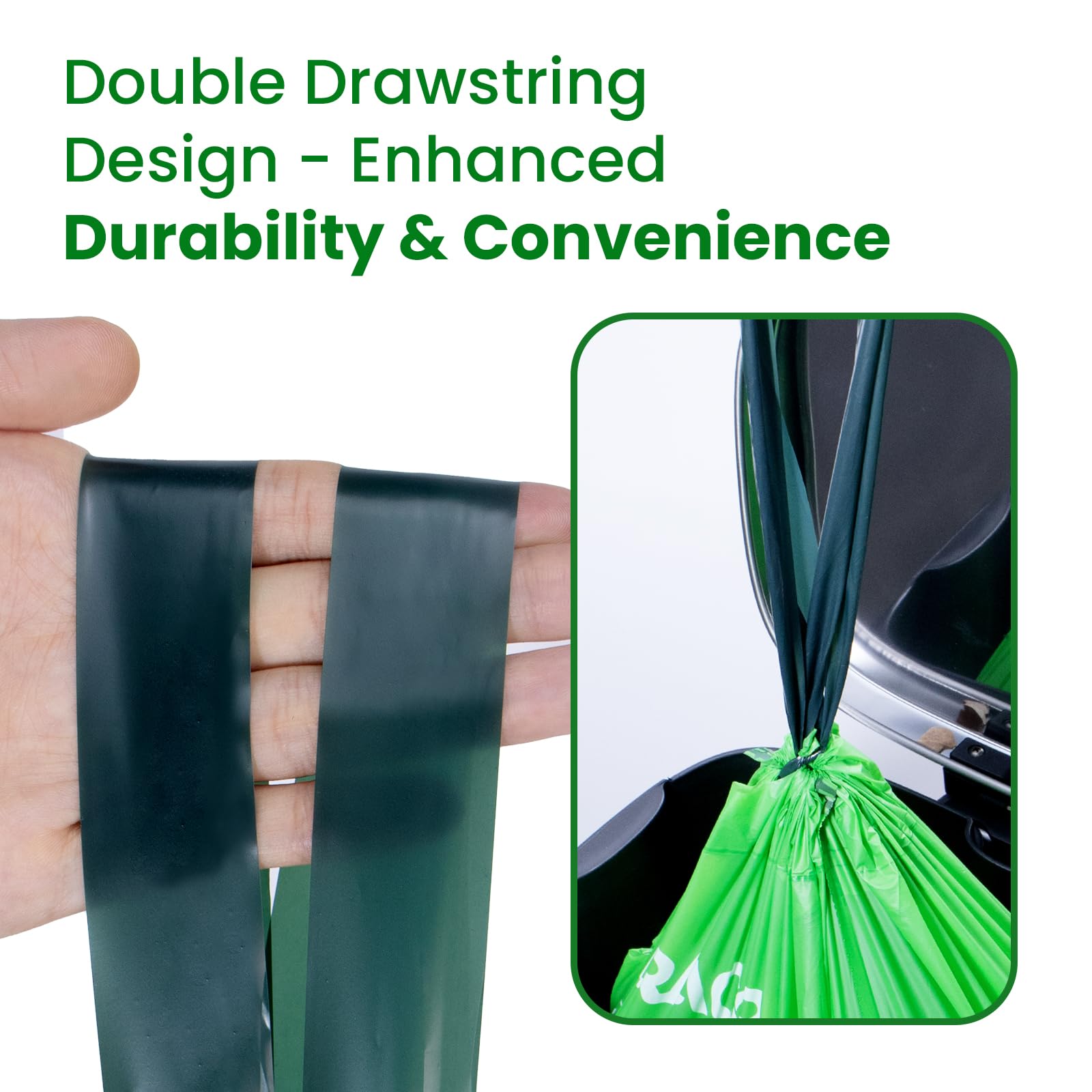 13 Gallon Compostable Trash Bags Drawstring (35 Count)
