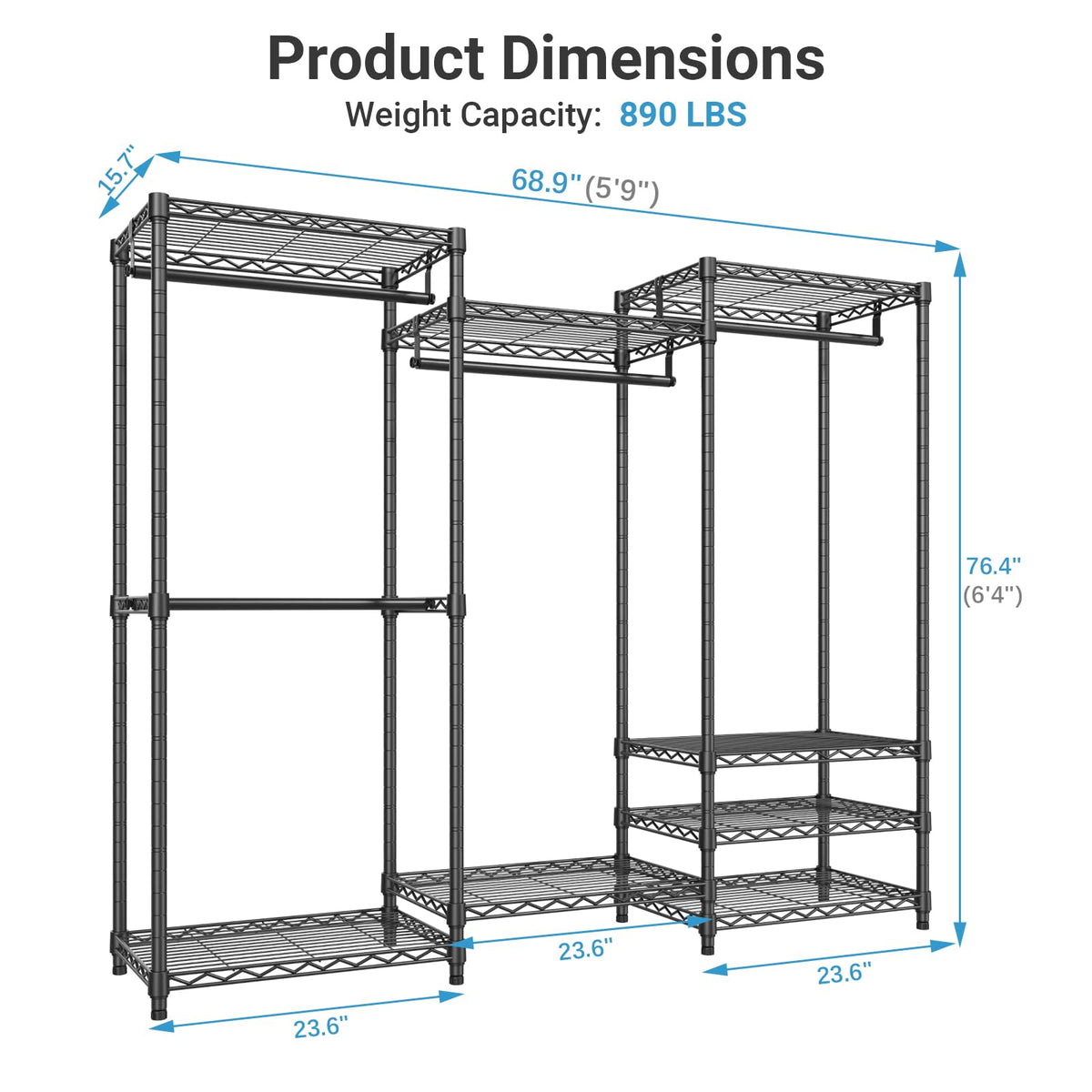 V5 Heavy Duty Clothes Rack