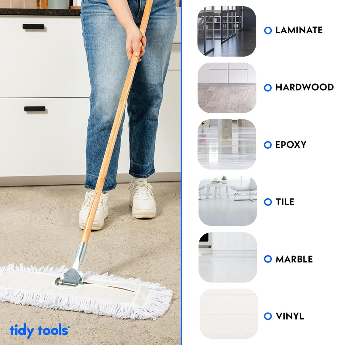 18 Inch Commercial Cotton Dust Mop & Floor Sweeper