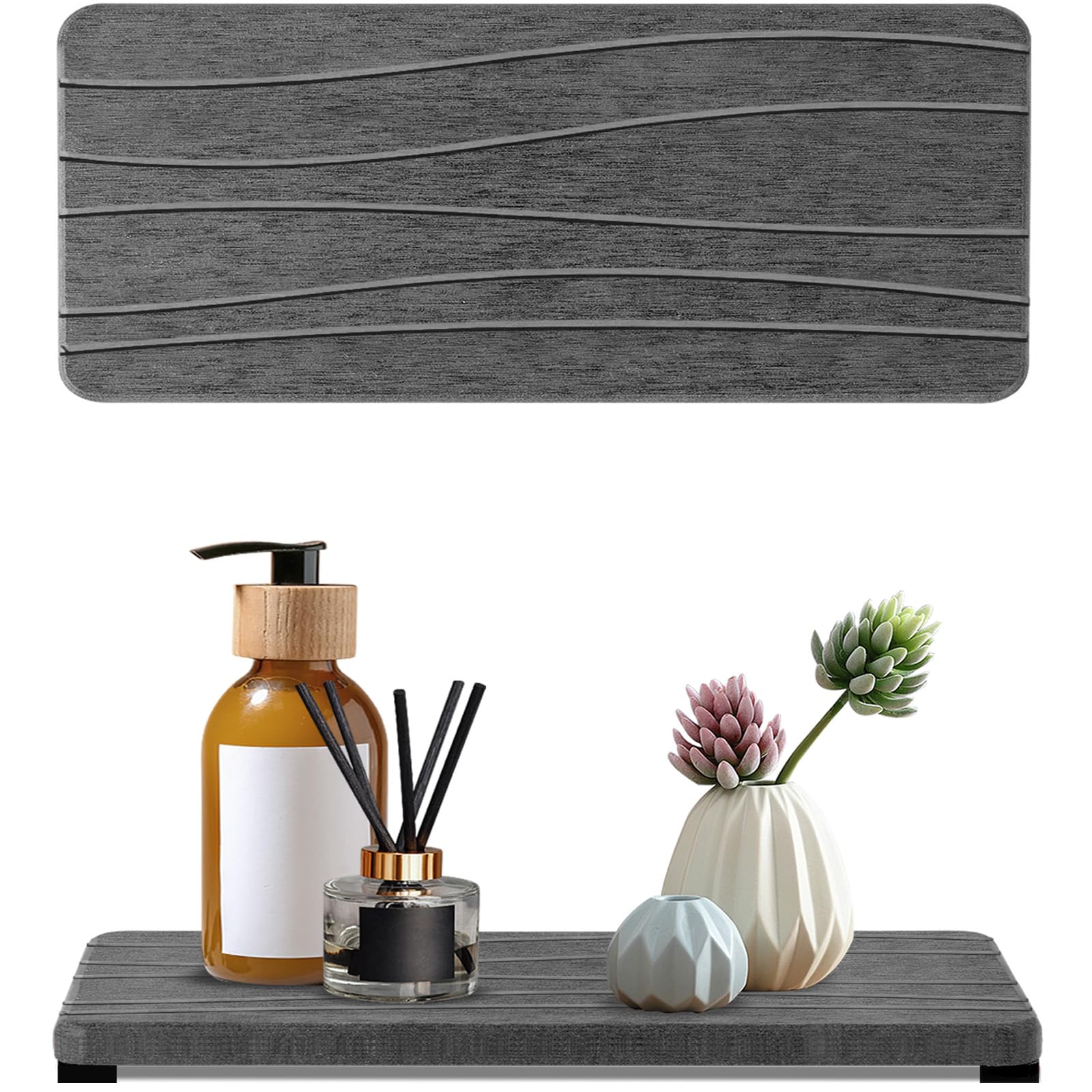 2PCS Water Absorbing Stone Tray (2 Count)