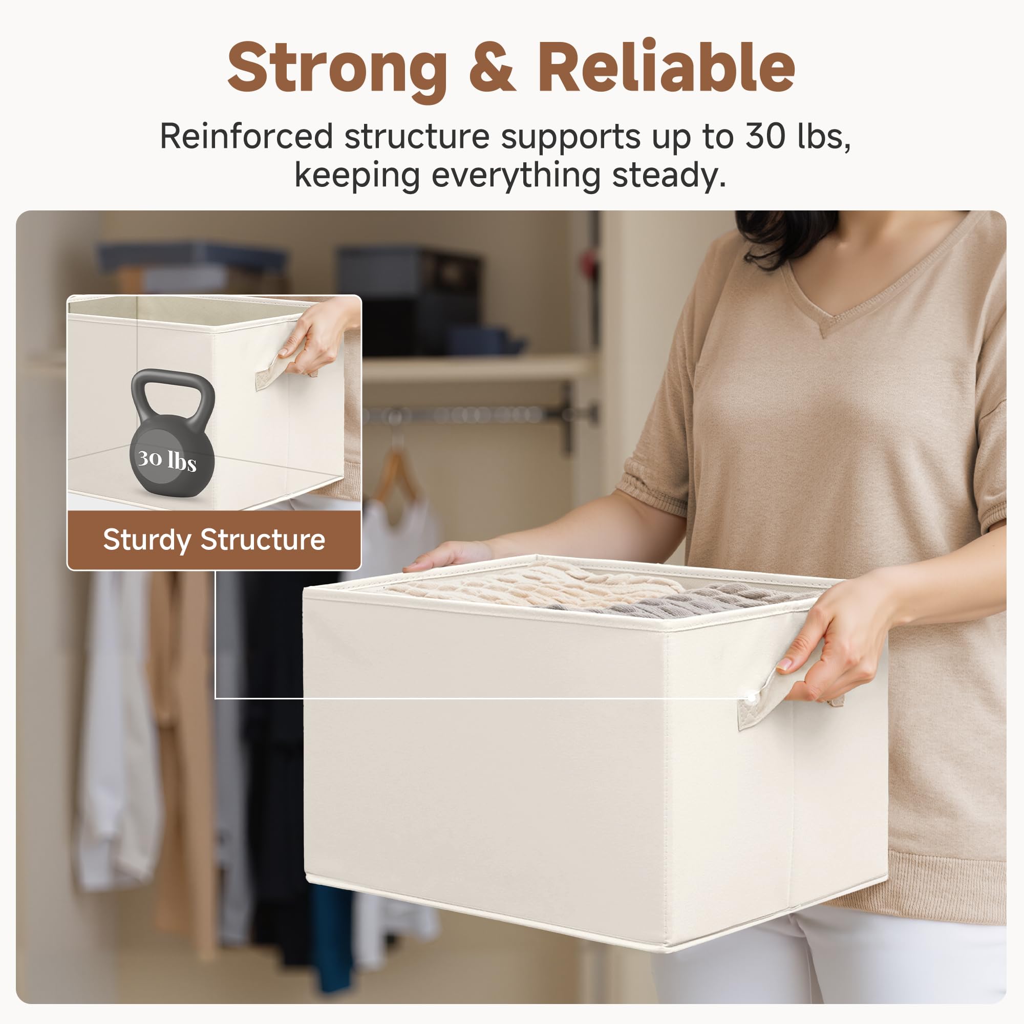 Closet Storage Bins (3 Count)