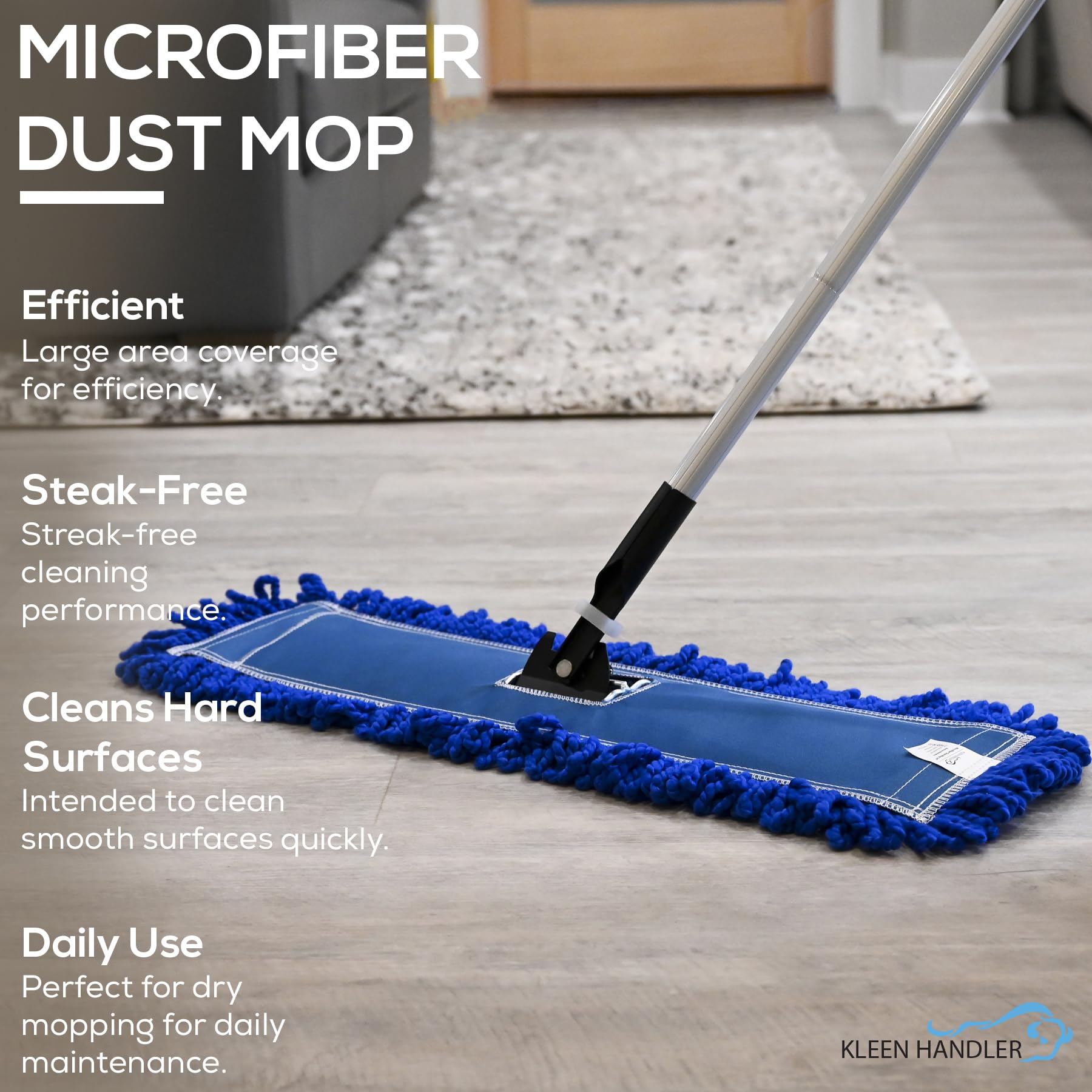 24" Microfiber Dust Mop Head Replacement (12 Count) - ModHome Supplies
