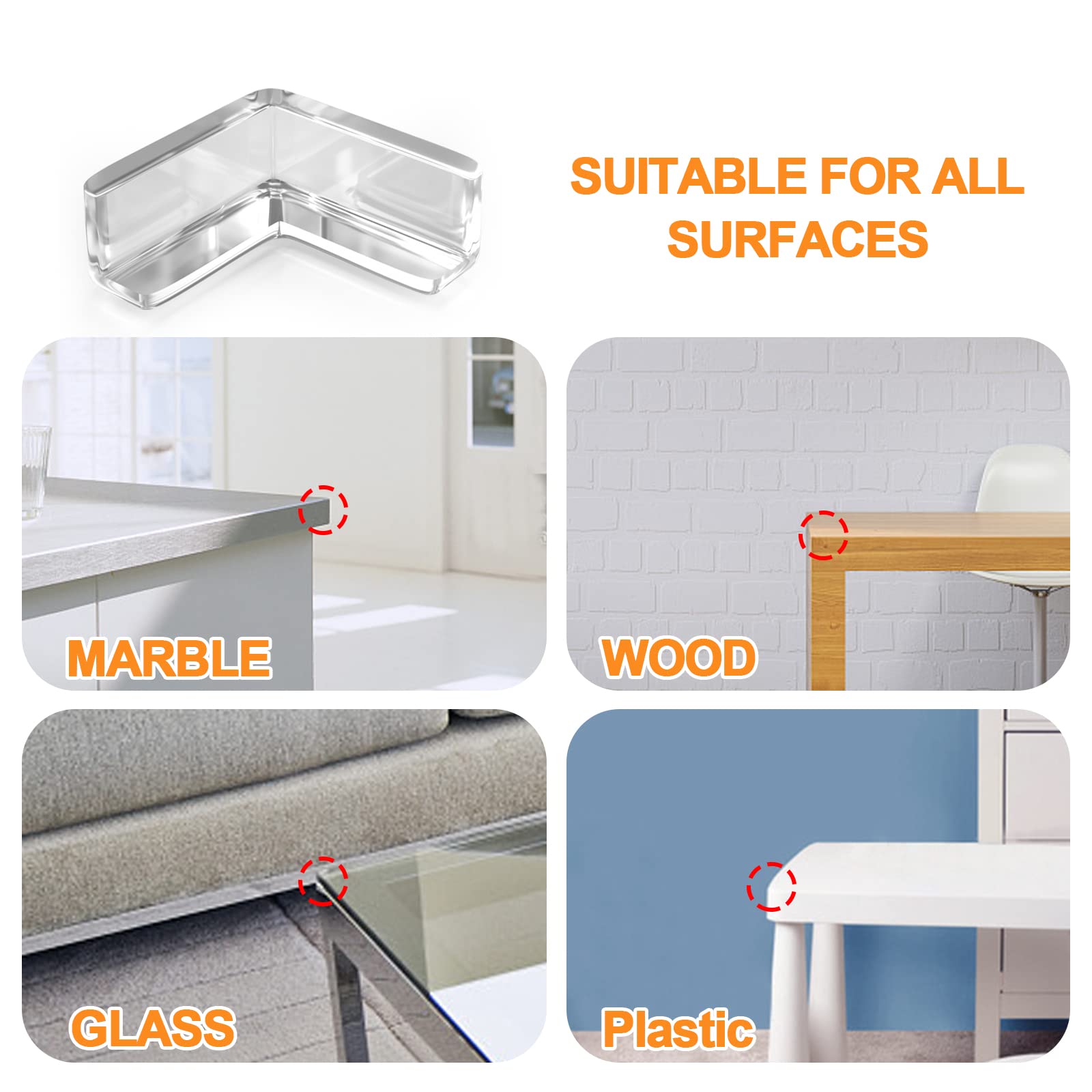 Baby Proofing 16 Pack Corner Protector Baby Corner Guards Furniture Corner & Edge Safety Bumpers Clear Baby Proofing Bumper Cushion for Table Furniture Sharp Corners (16 Count)