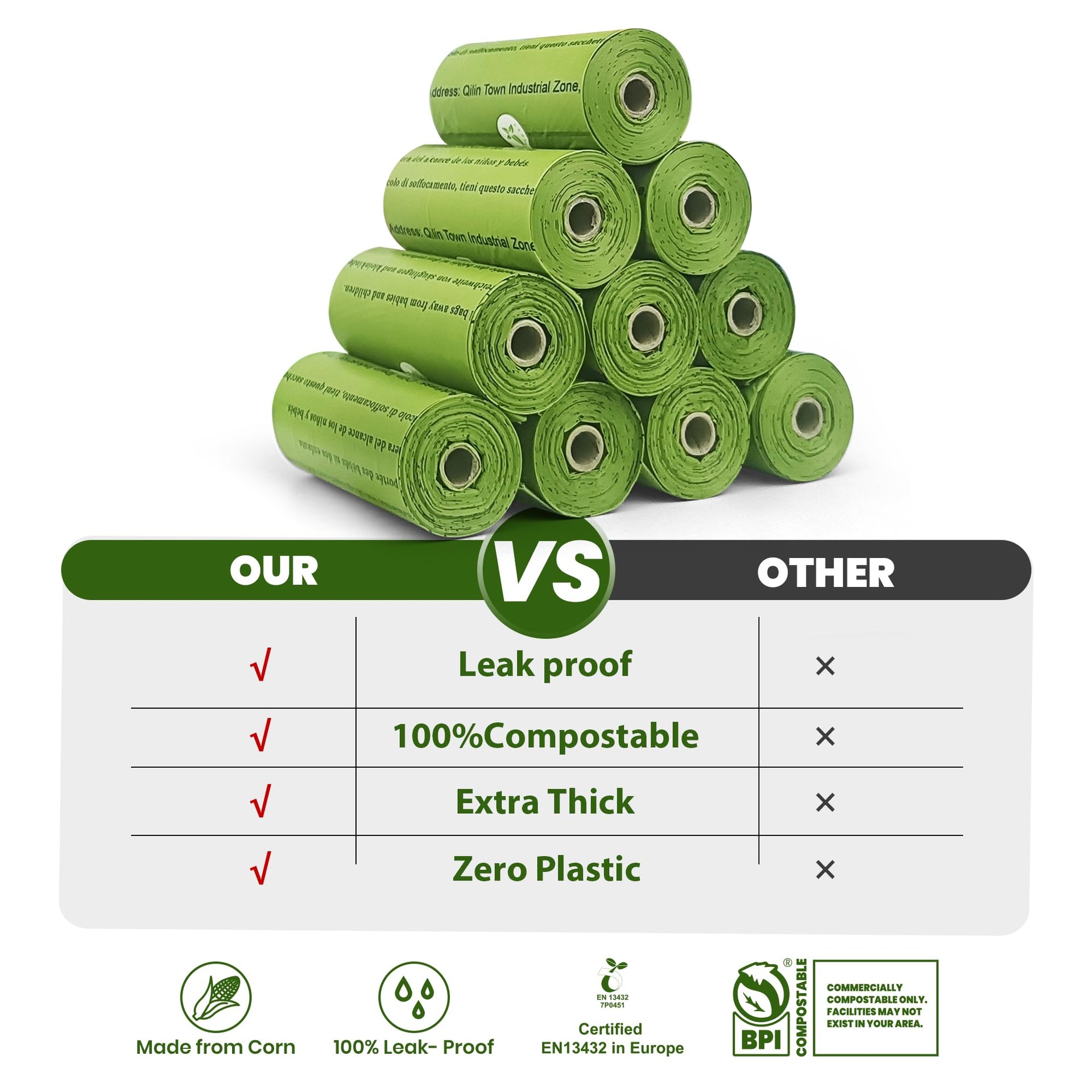 Certified Compostable Dog Poop Bags (270 Count)