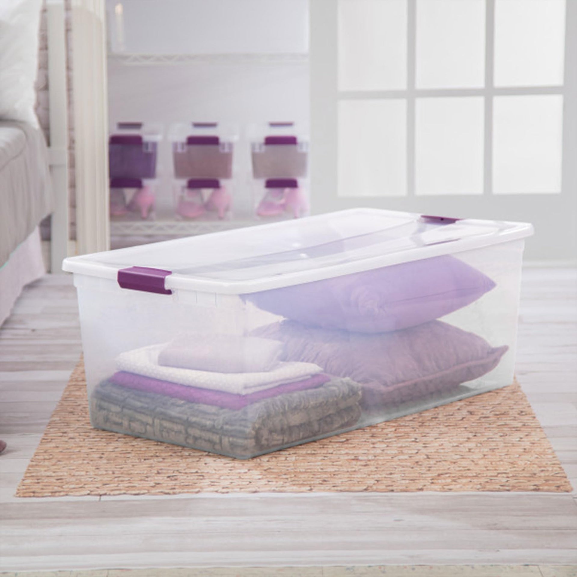 4 Pack 110 Quart ClearView Latch Box (4 Count)