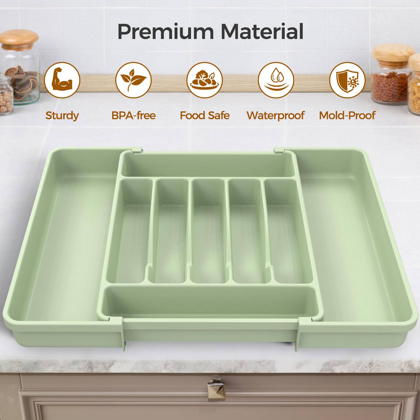 Extra Large Expandable Silverware Organizer