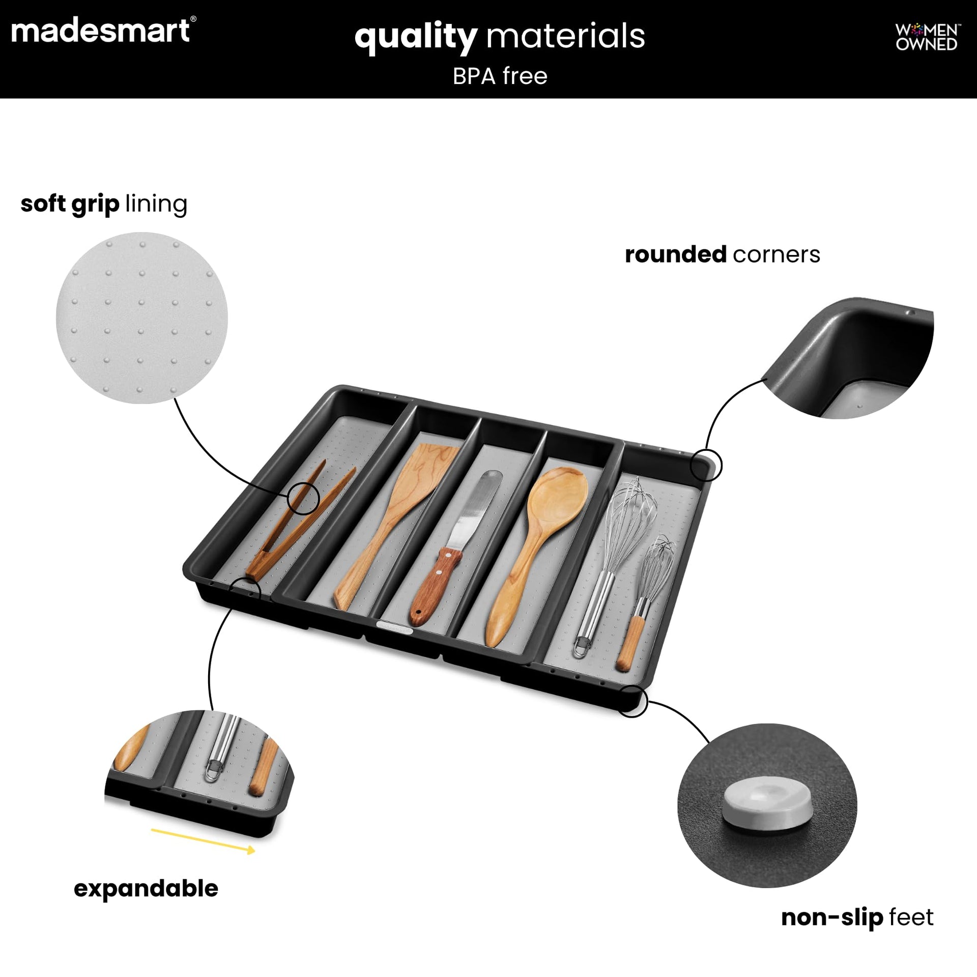 Classic Expandable Compartment Utensil Tray