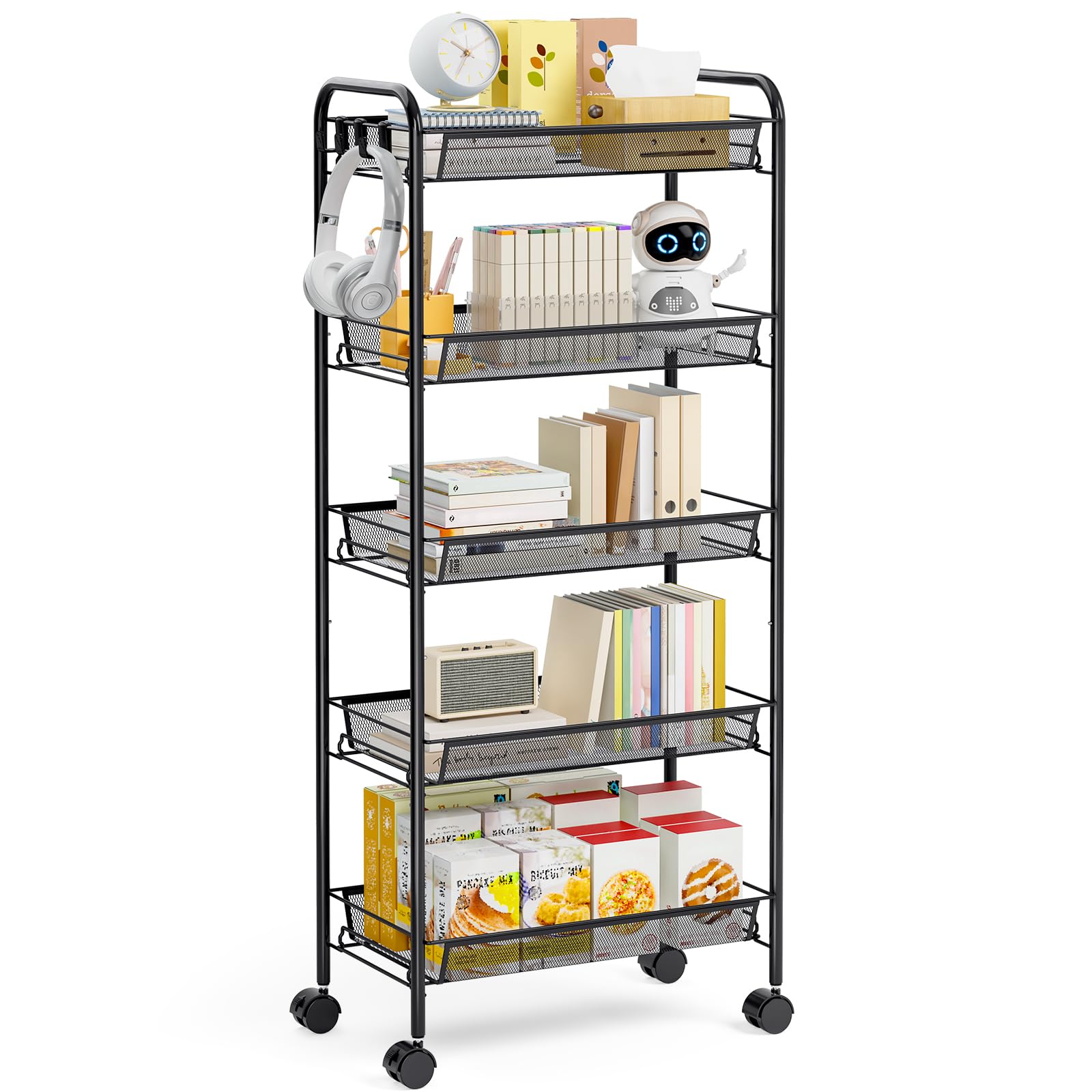 5 Tier Rolling Cart