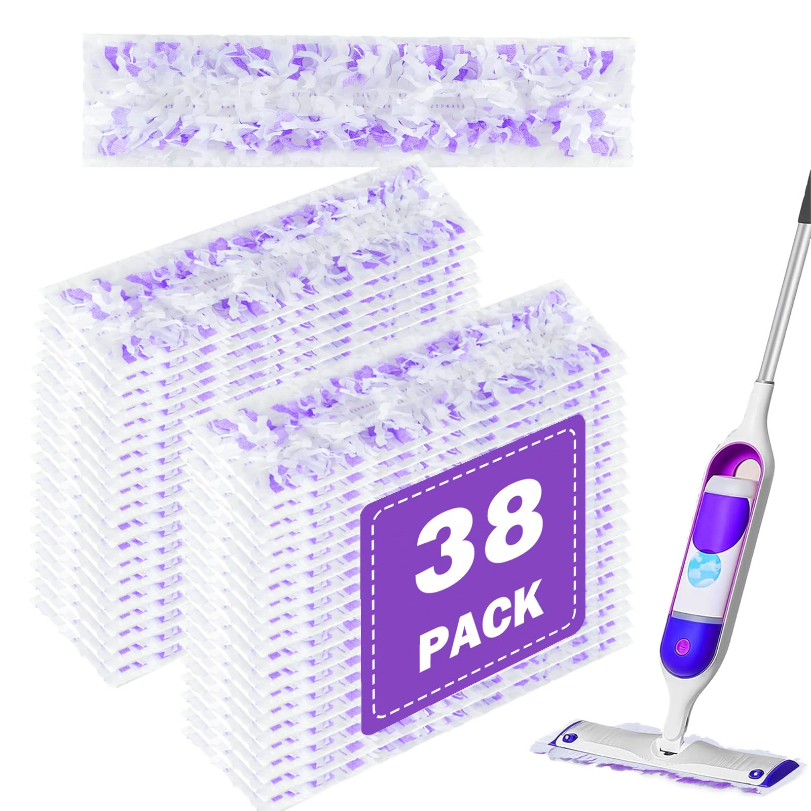38 Count Thickened Disposable Power Mop Pads Refills for Swiffer PowerMop