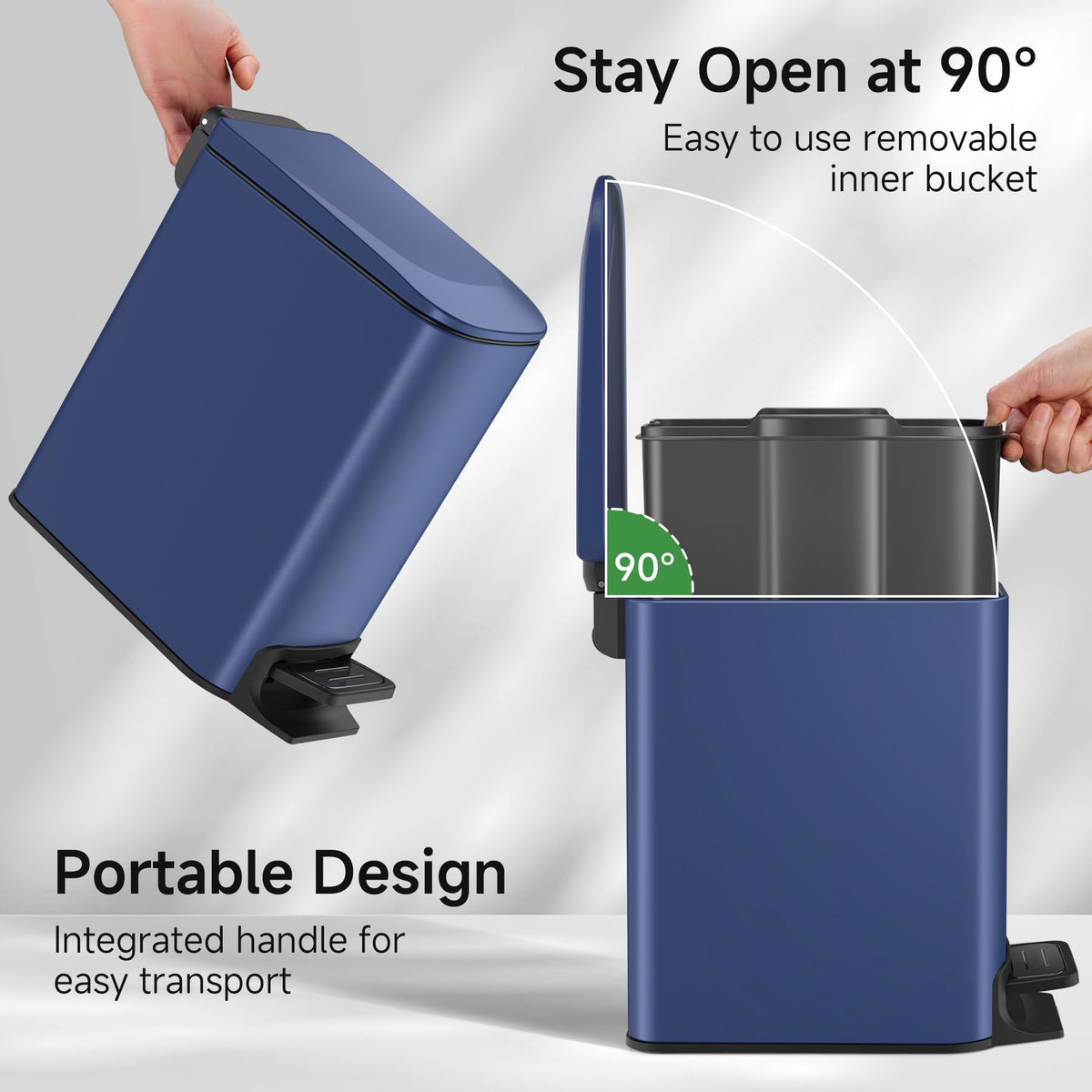 Small Bathroom Trash Can with Lid