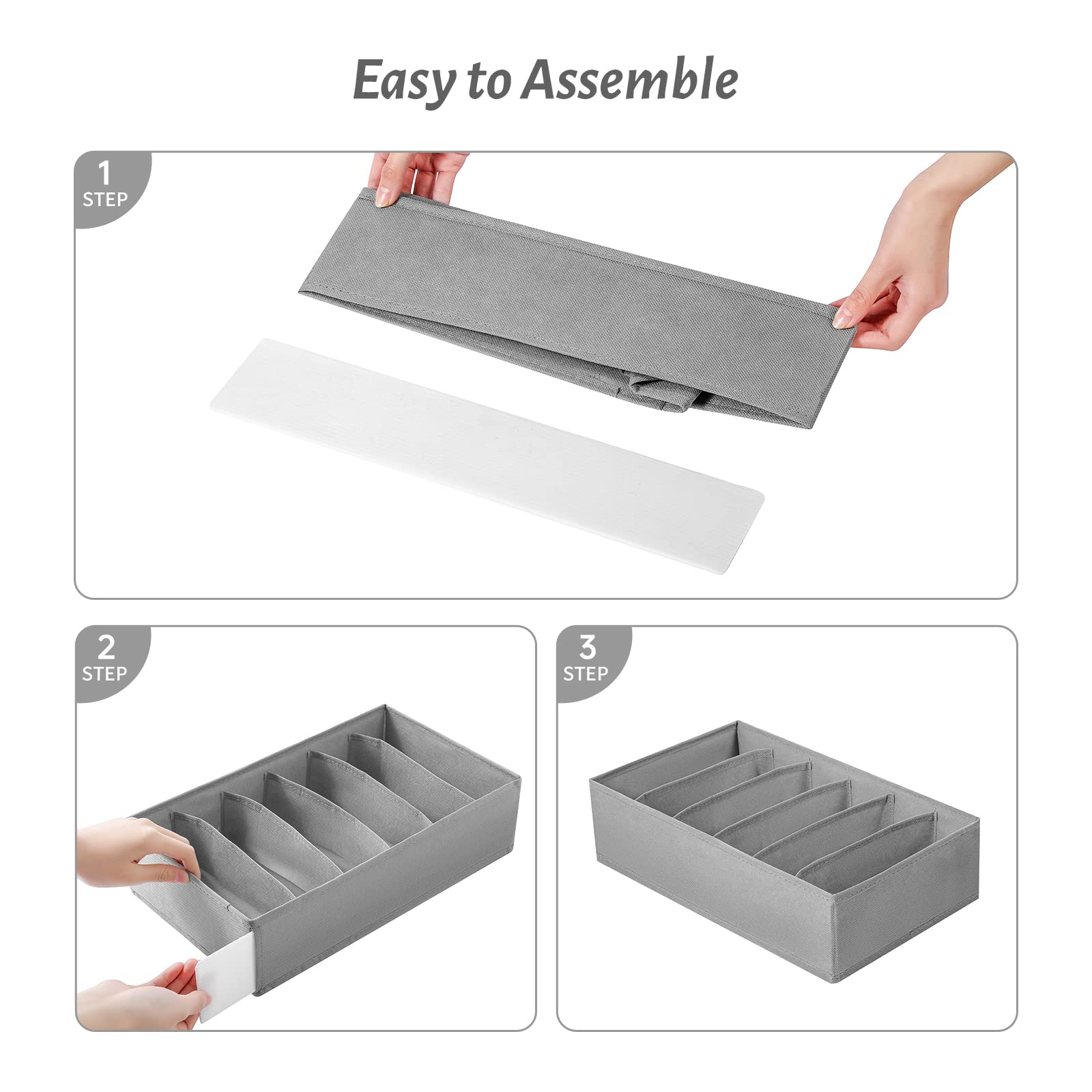 4 Packs T shirt Drawer Organizers for Clothing (4 Count)