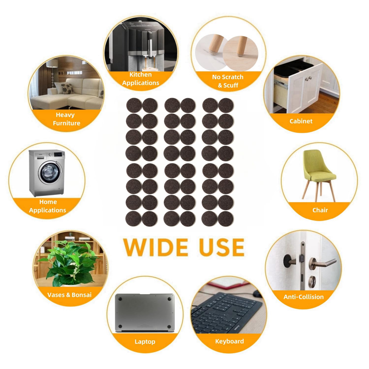 Felt Furniture Pads for Hardwood Floors (129 Count)