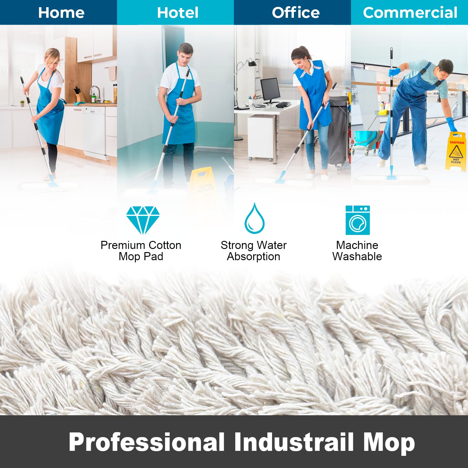 41” Commercial Dust Mop for Floor Cleaning