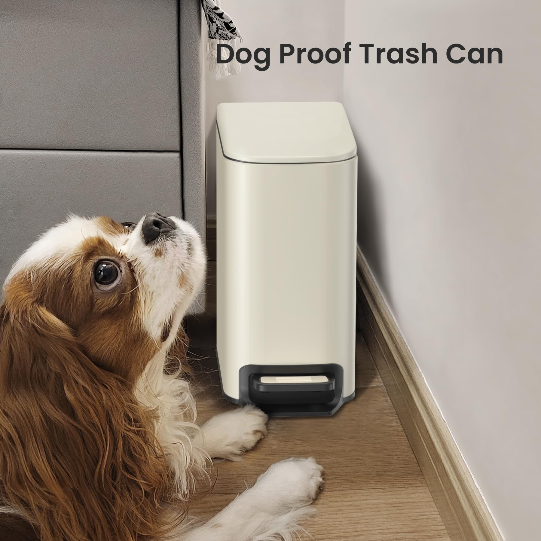 Small Bathroom Trash Can with Lid