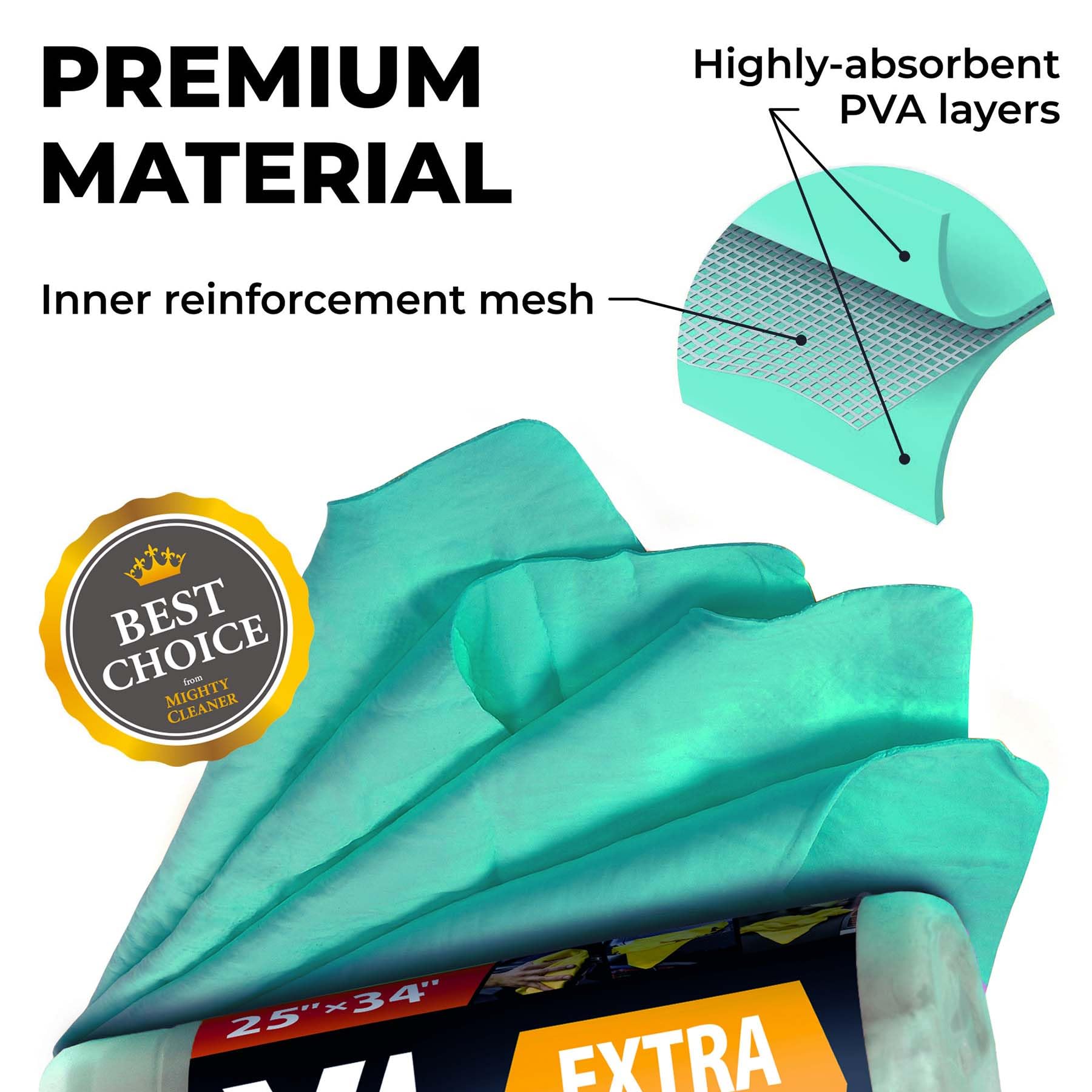 XL Shammy Towel for Car (2 Count)