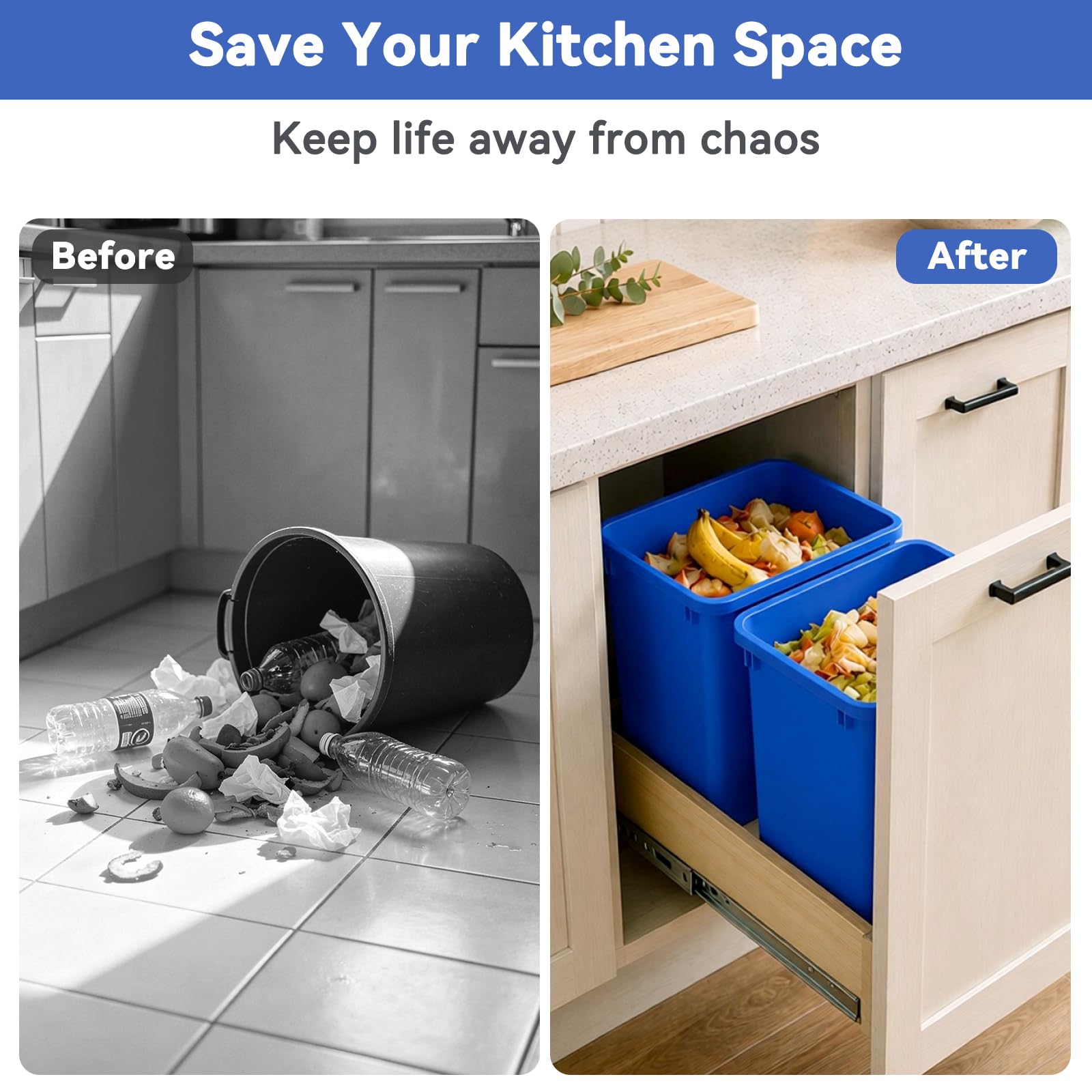 35QT Kitchen Trash Can
