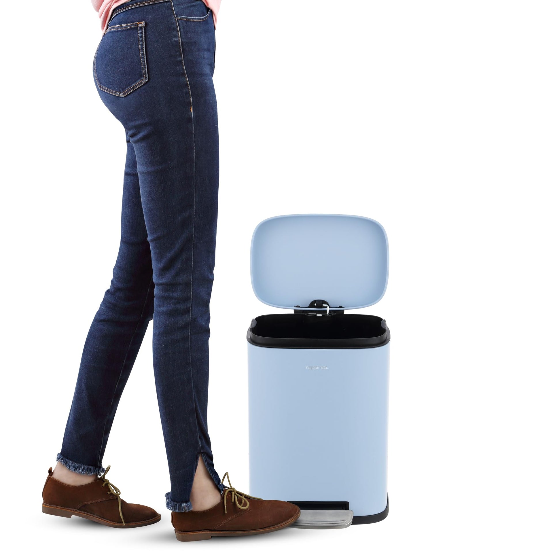 Connor 2 Piece Iron Trash Can (2 Count)