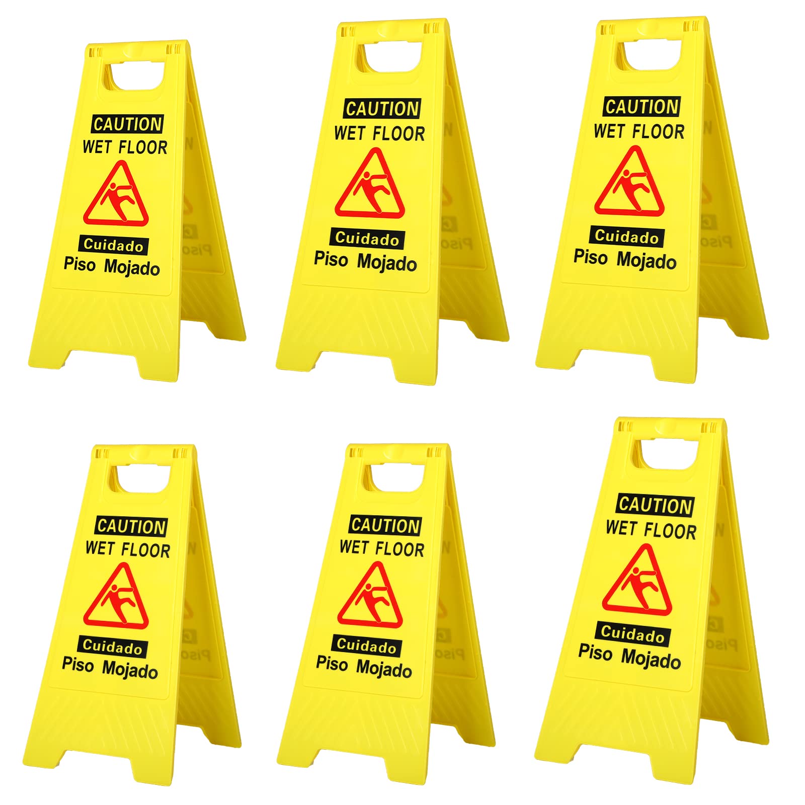 wet floor signs 6 piece double (6 Count)