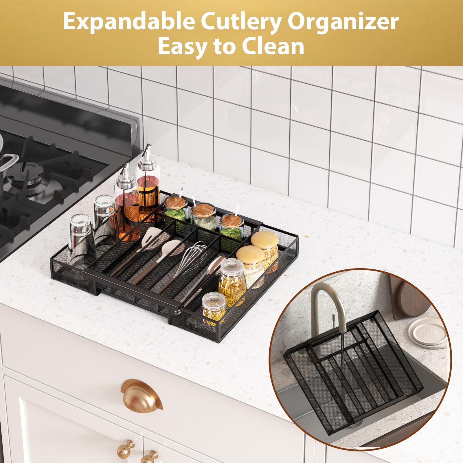 expandable silverware tray