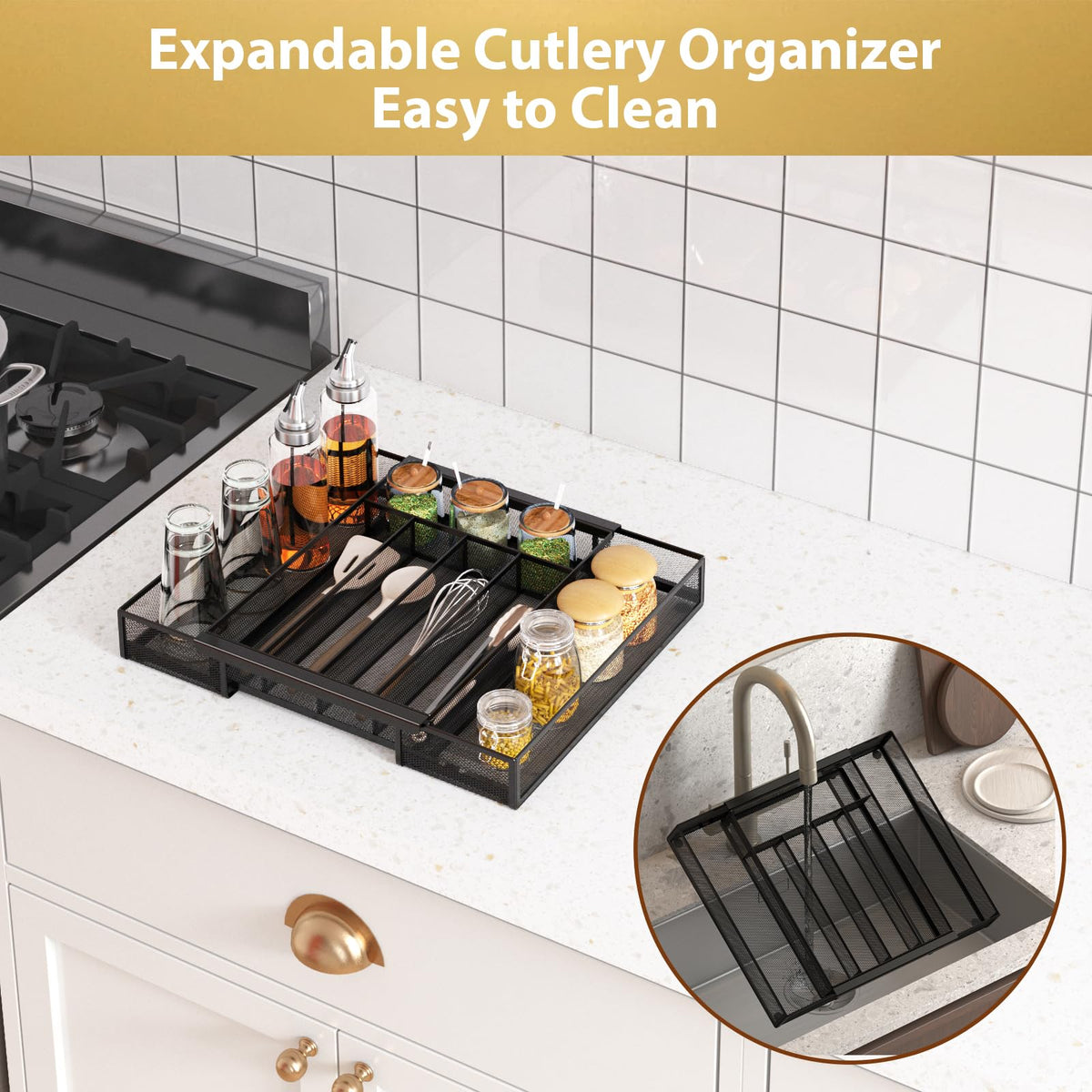 expandable silverware tray
