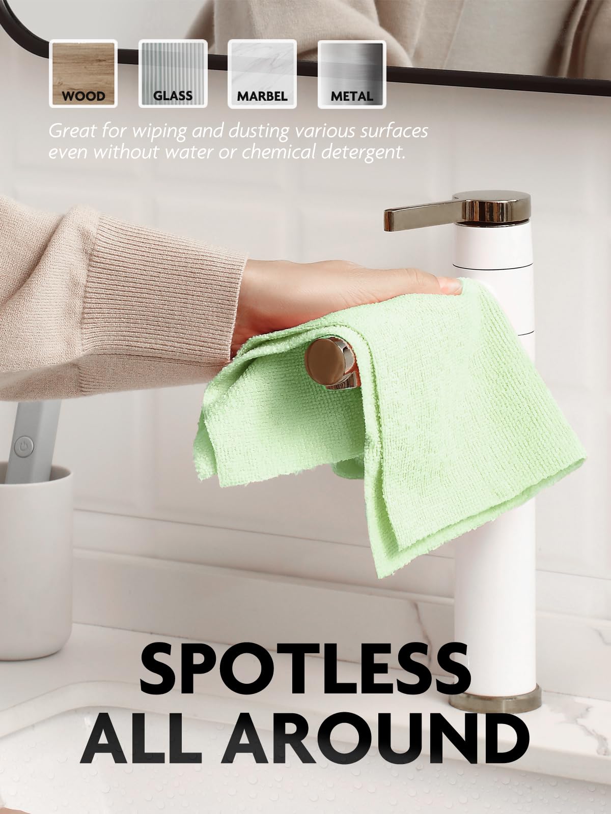 Microfiber Cleaning Cloth Roll (75 Count)