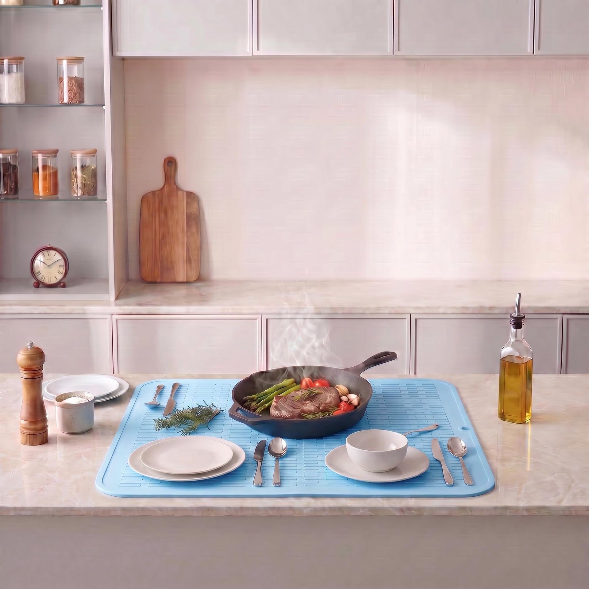 Silicone Dish Drying Mat for Multiple Usage