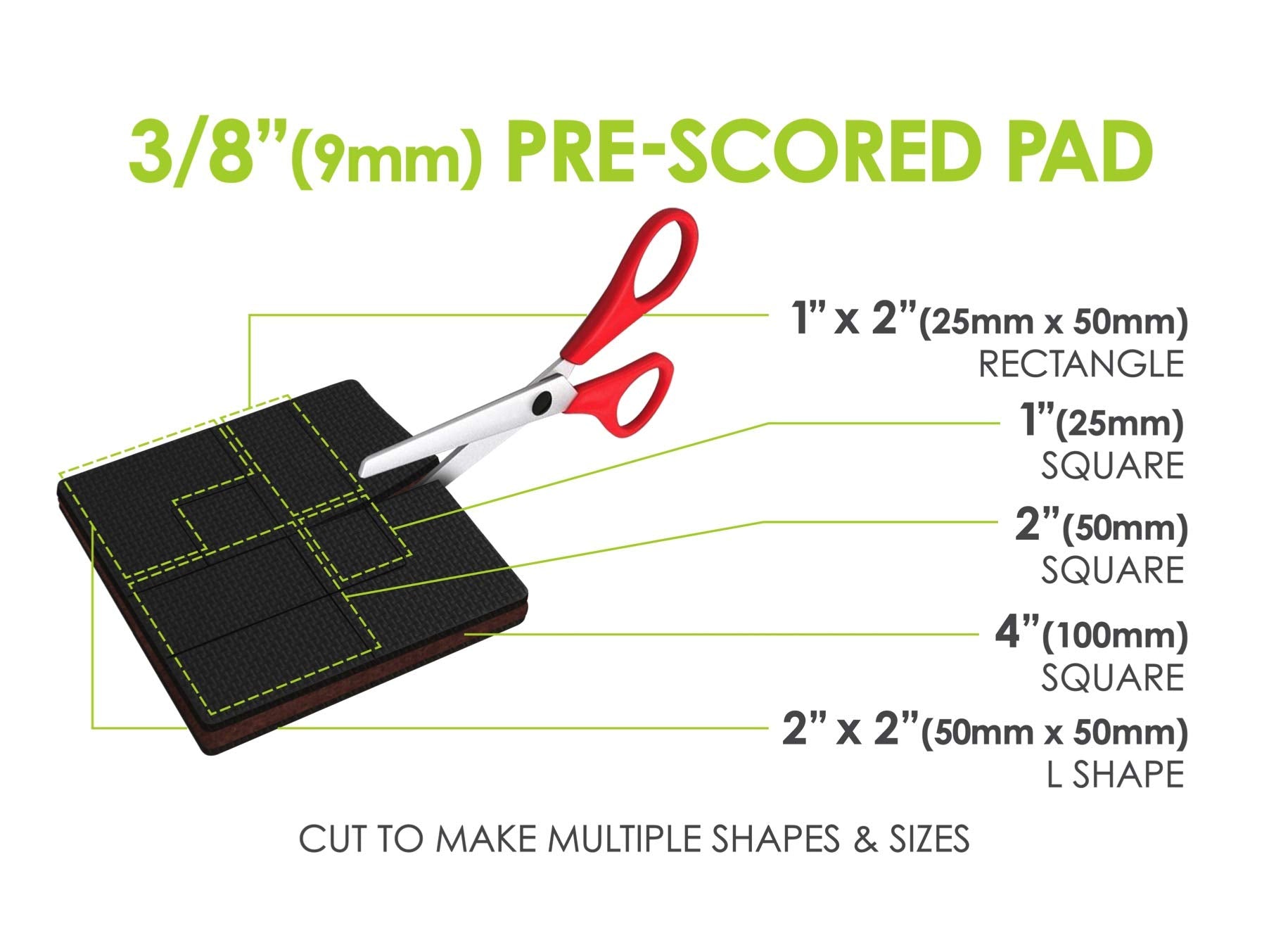 GorillaPads 4 Inch Non Slip Furniture Gripper Pads (4 Count)