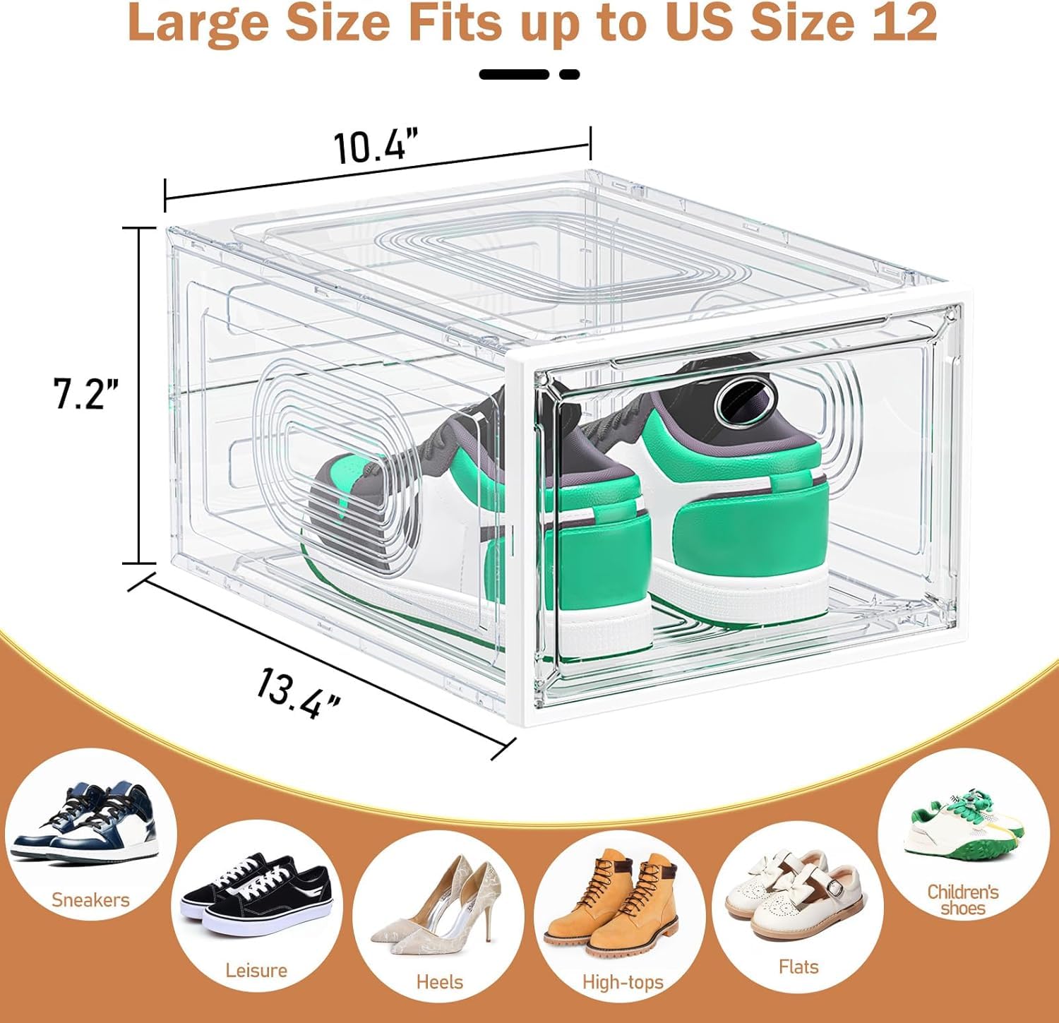 10 Pack Thicken Shoe Organizer Stackable