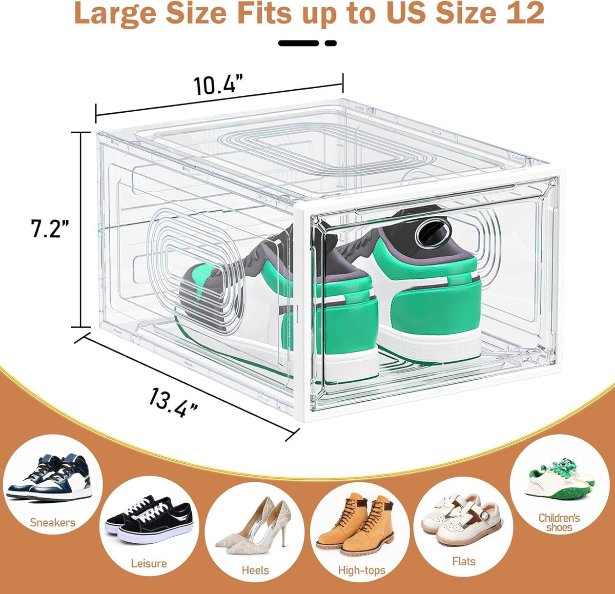 10 Pack Thicken Shoe Organizer Stackable