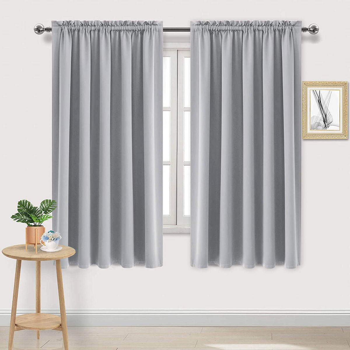 Wide Blackout Curtains for Living Room 60 x 63 Inch Long 2 Panels