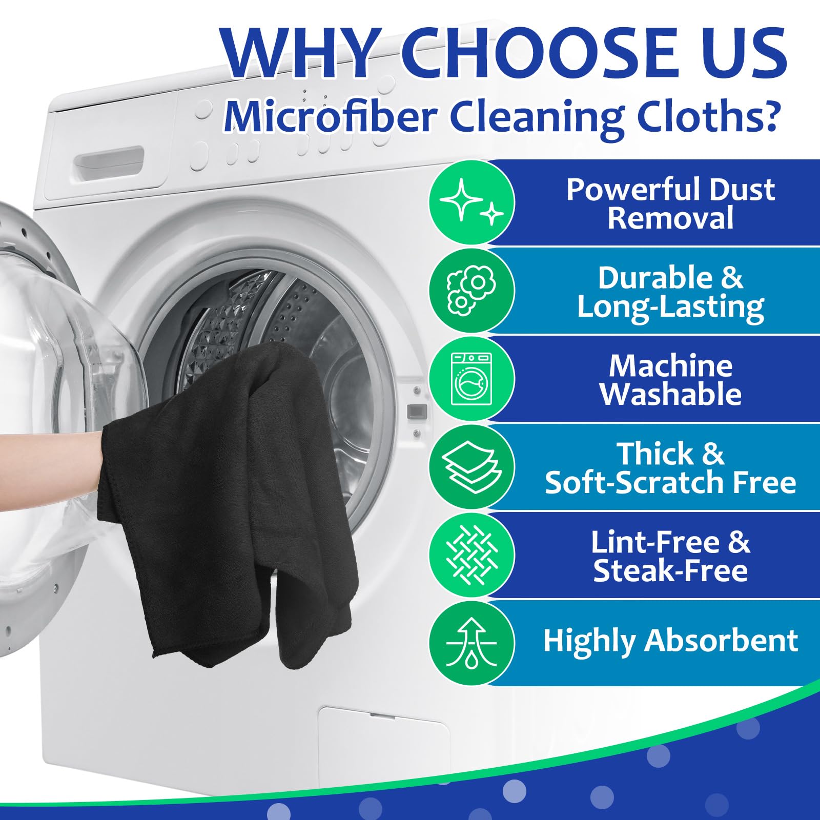 6 Pcs Extra Large Microfiber Cleaning Cloth 30" x 20" Washable Reusable Microfiber Towel Streak Free Lint Free Cloth for Cleaning Home Glass Office Window Bathrooms (6 Count)