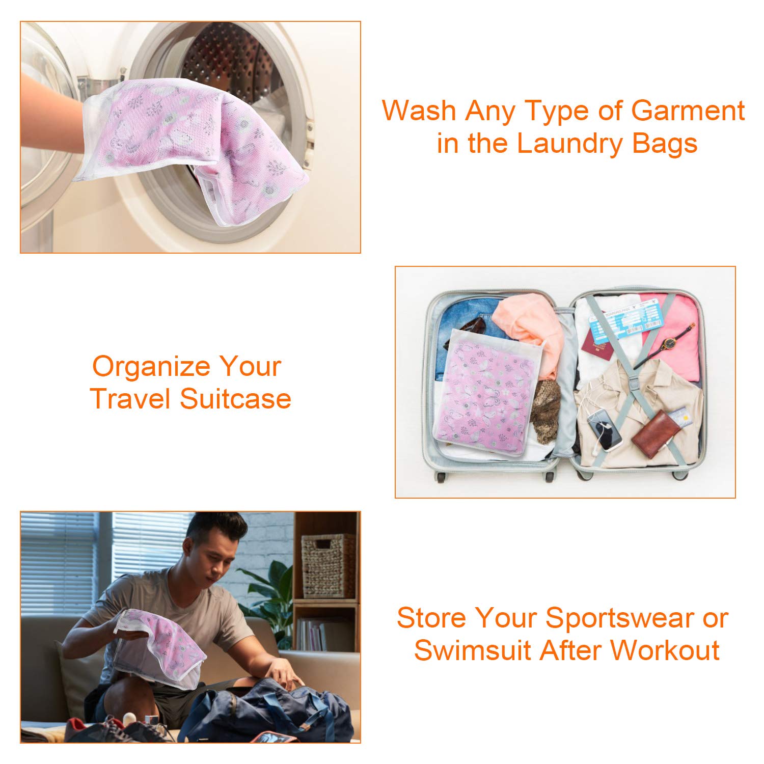 Fine Mesh Laundry Bags for Delicates