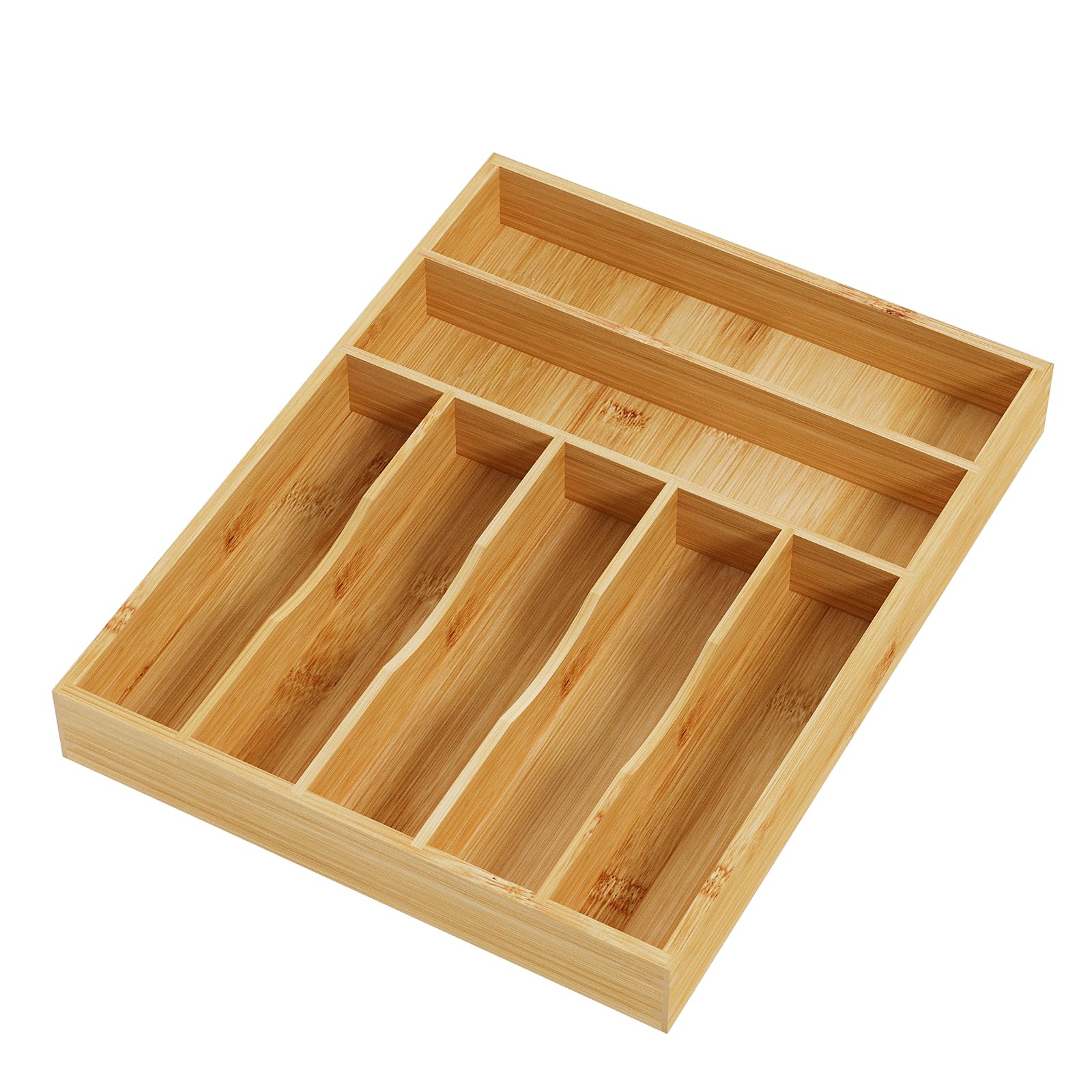 Bamboo Flatware Organizer 16.5×12.8