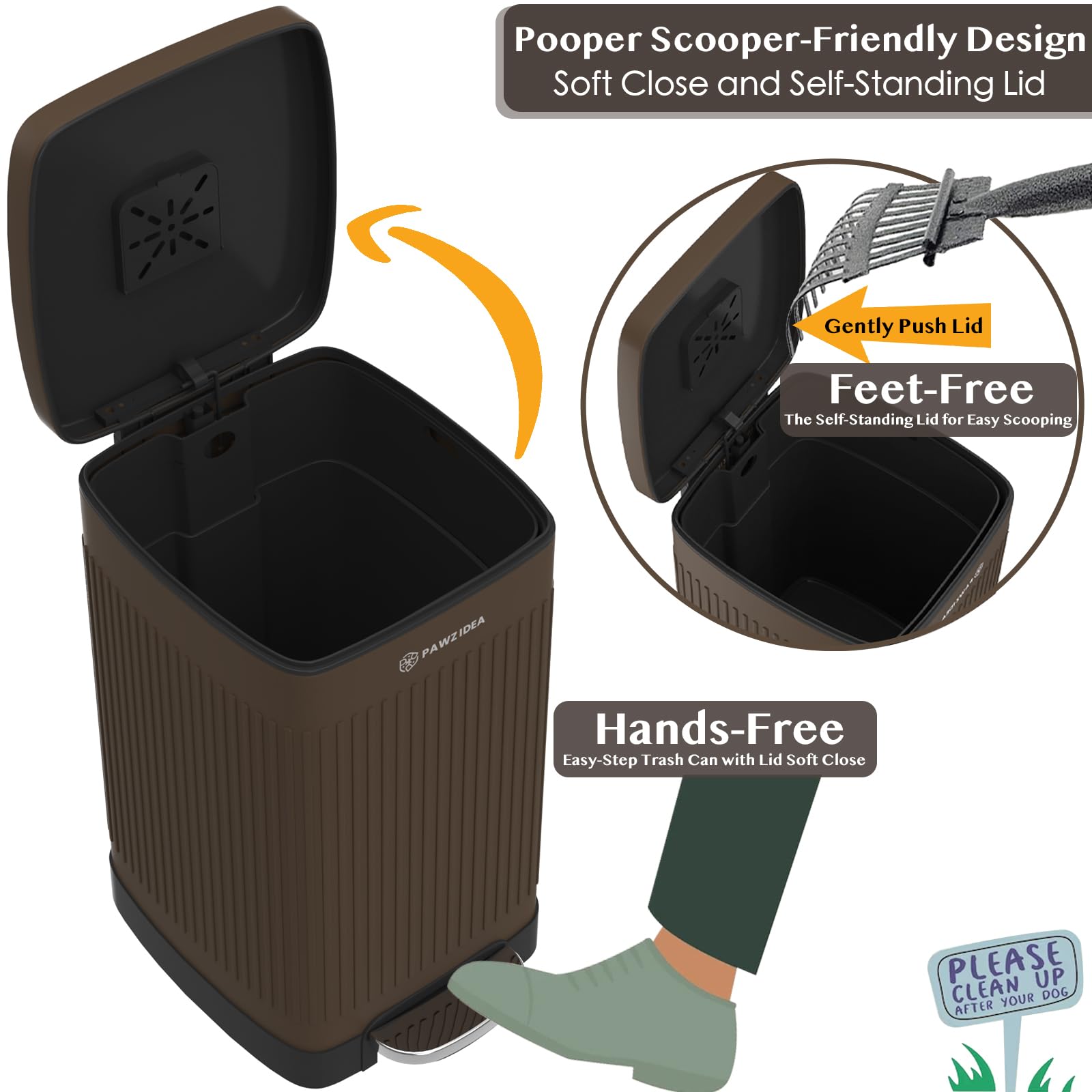 Dog Poop Trash Can Outside Odor Control
