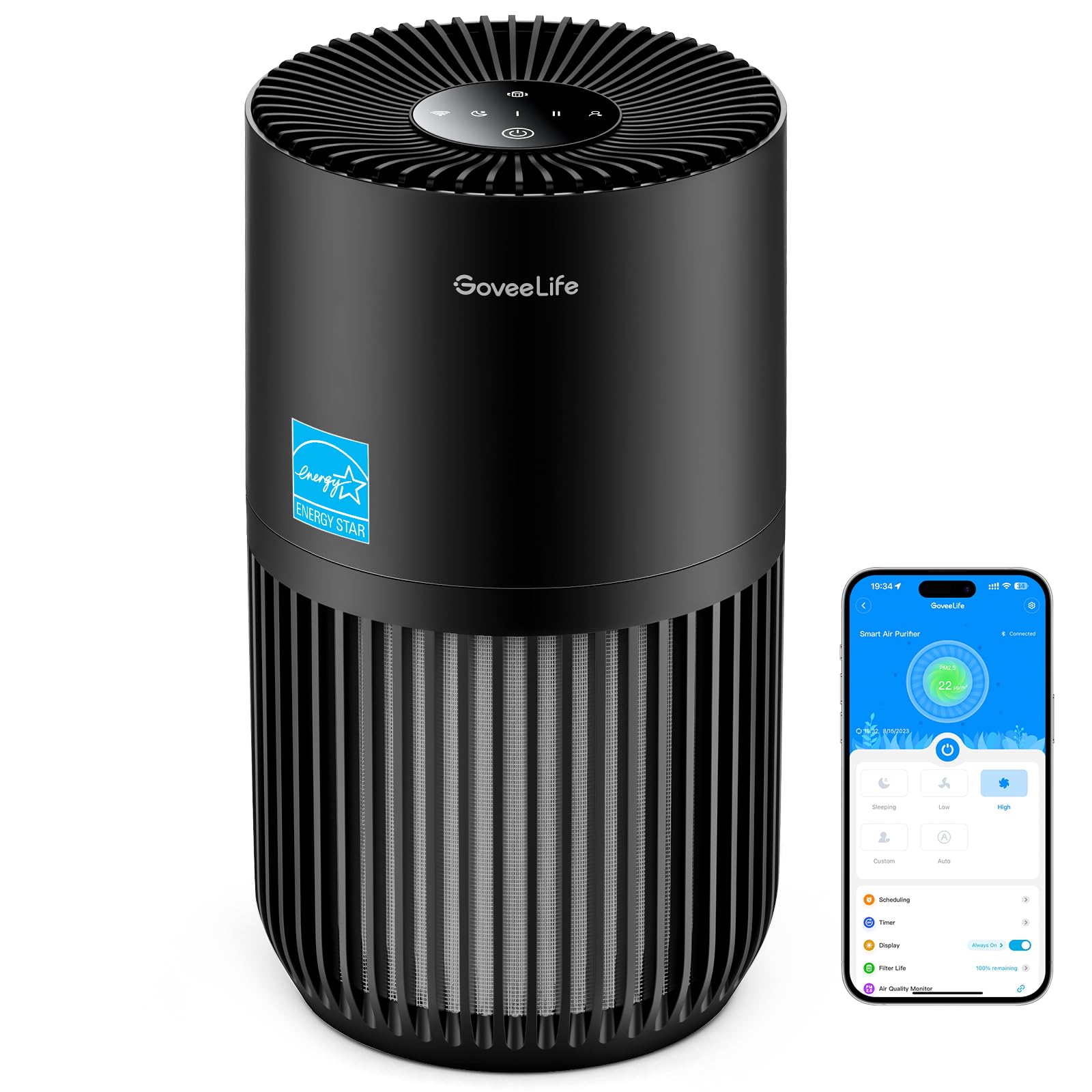 Smart Mini Air Purifier for Bedroom