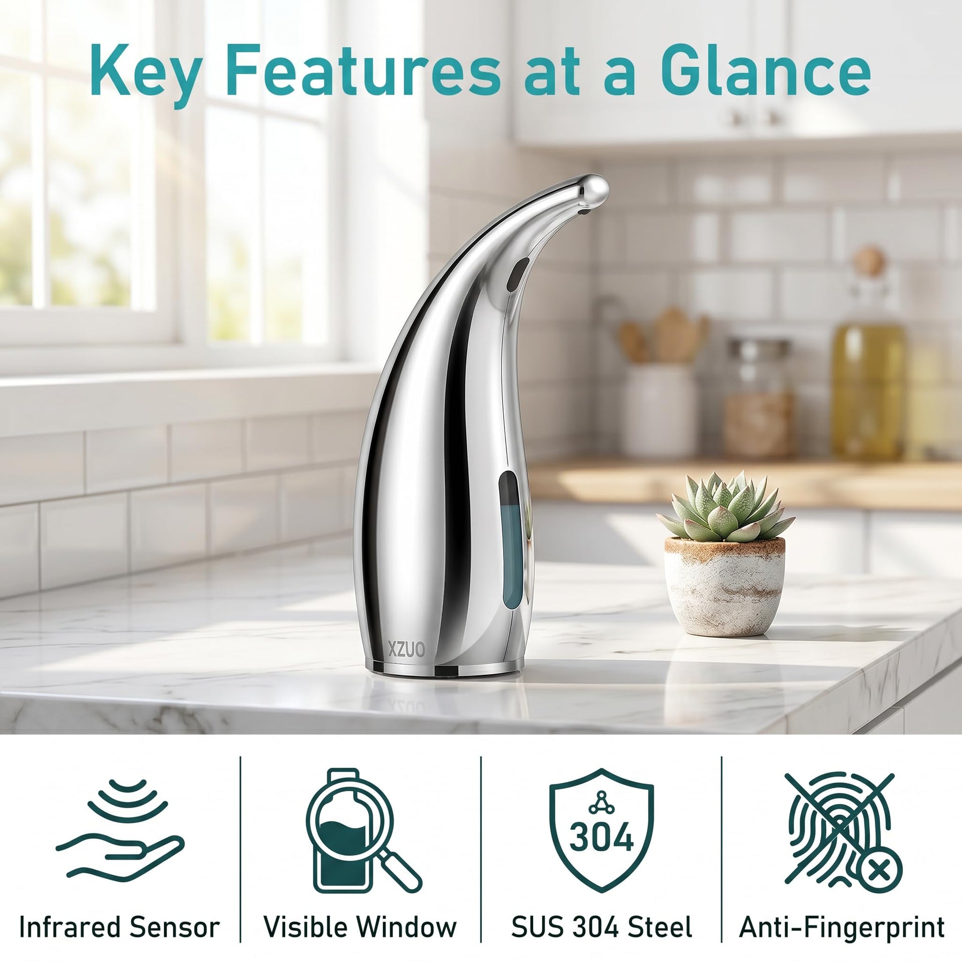 Touchless Automatic Soap Dispenser Set with Bathroom Accessories