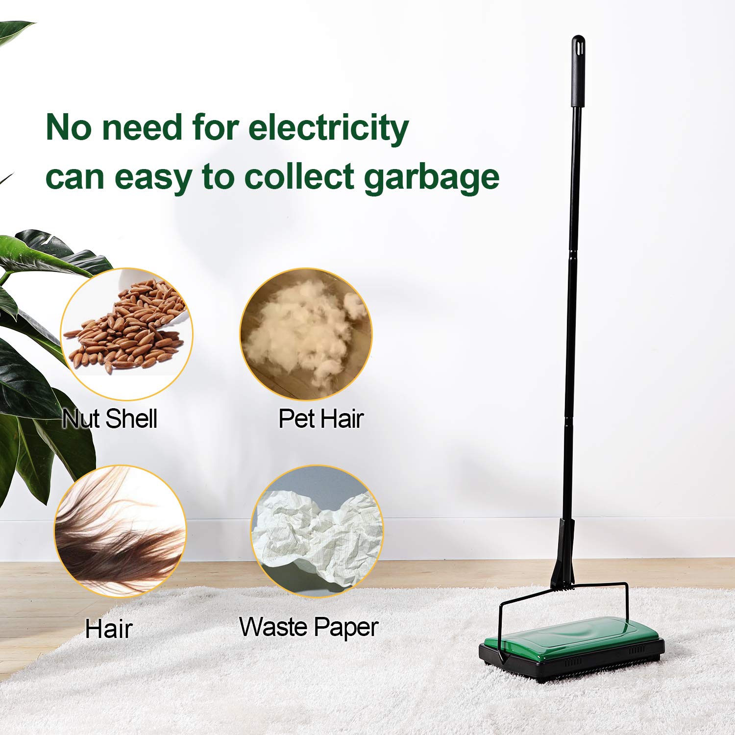 Carpet Sweeper Cleaner Manual Non