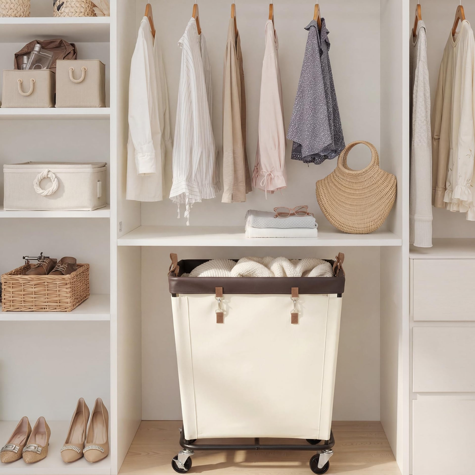 210L Laundry Basket with Wheels