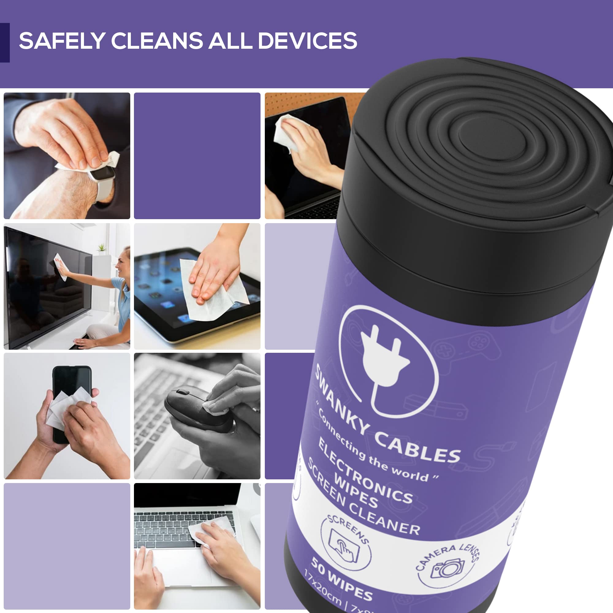 Screen Cleaner Wipes (100 Count)