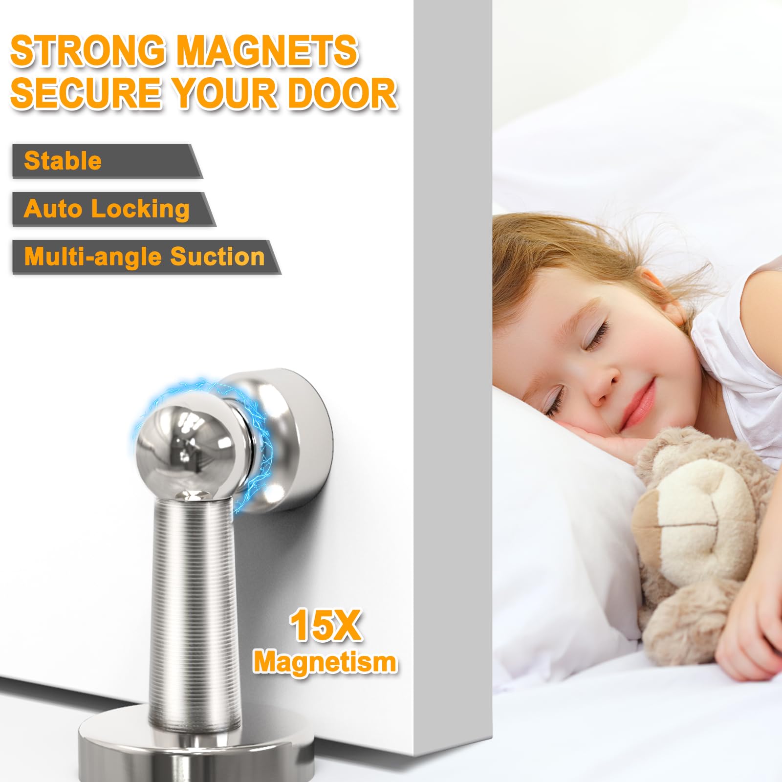 6 Pack Magnetic Door Stopper (6 Count)