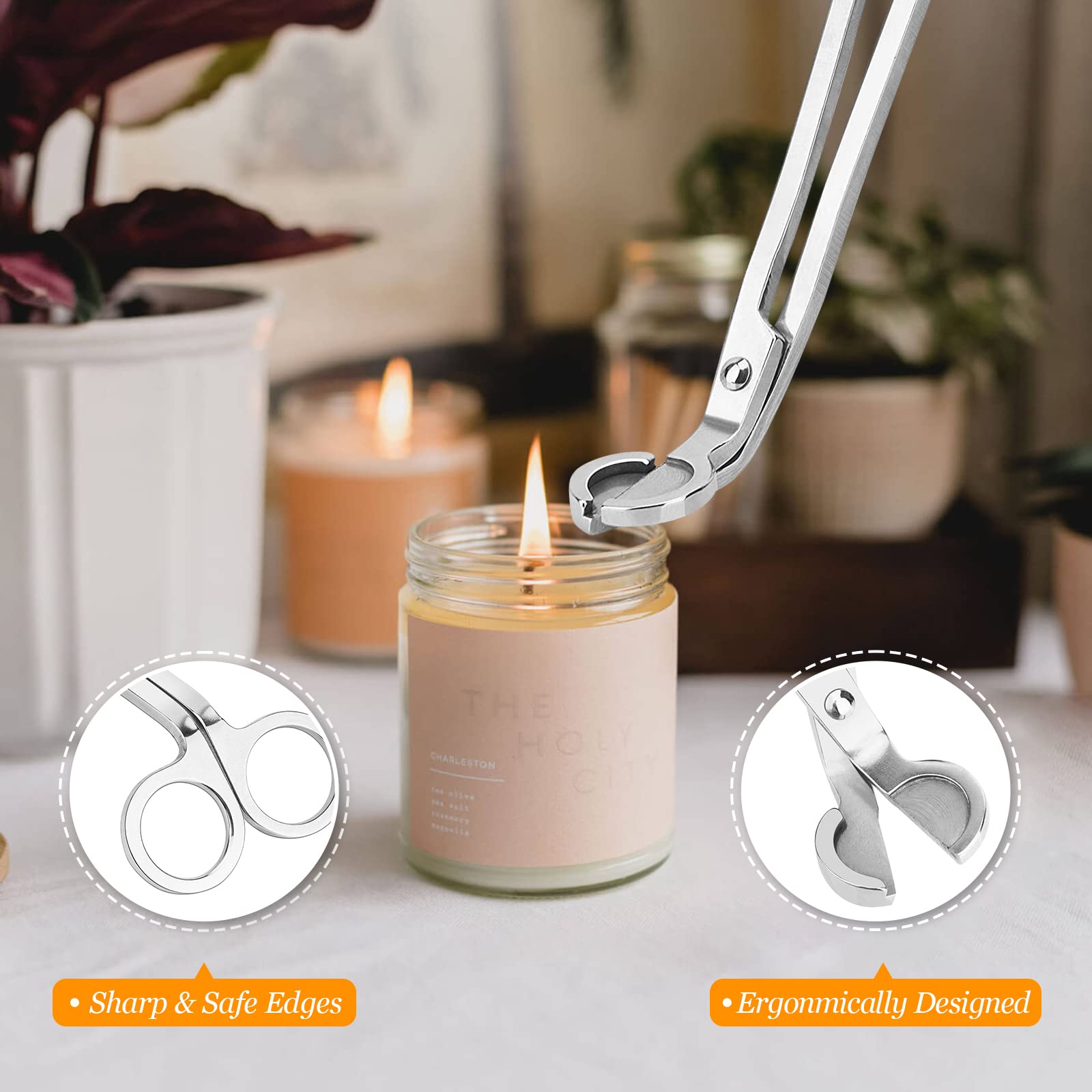 5Pcs Candle Accessory Set with Rechargeable Electric Lighter