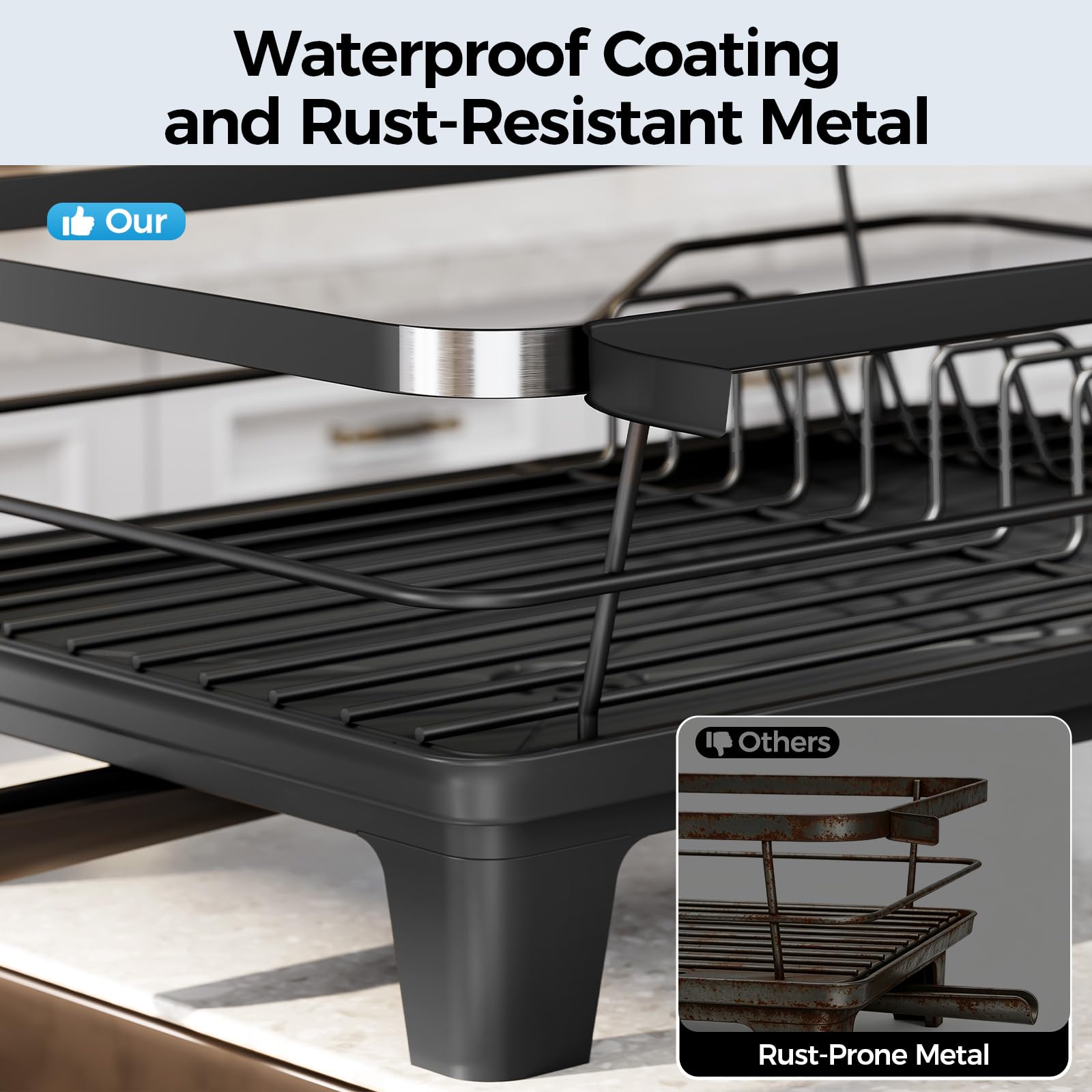 Urakify Dish Drying Rack for Kitchen Counter