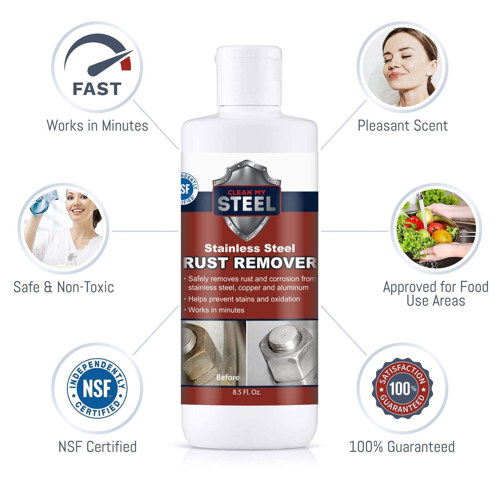 Stainless Steel Rust Remover Kit 4 Fl Oz (8 Fl Oz)
