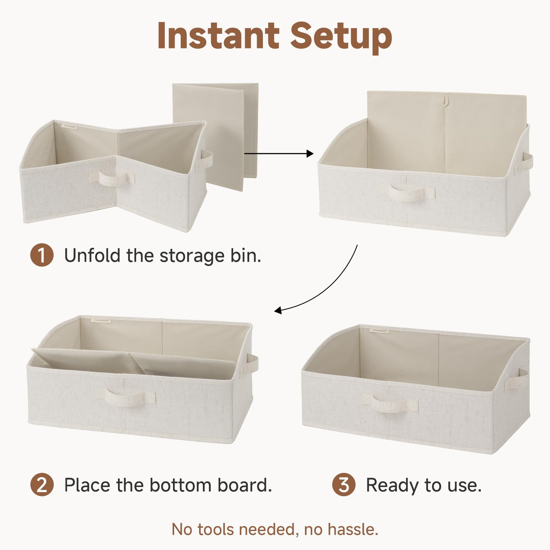 Closet Storage Bins (3 Count)