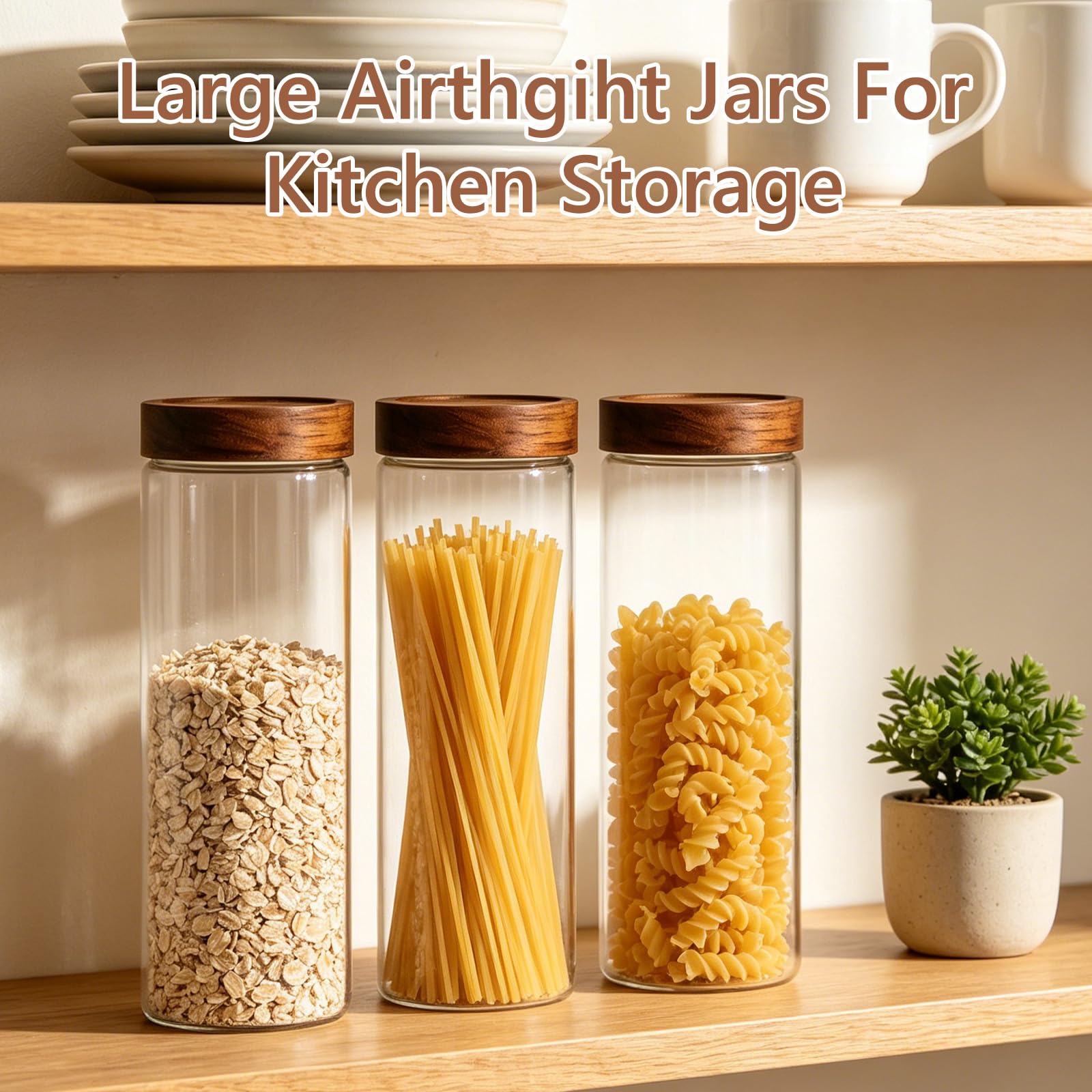 64oz Pasta Storage Containers with Lids (3 Count)