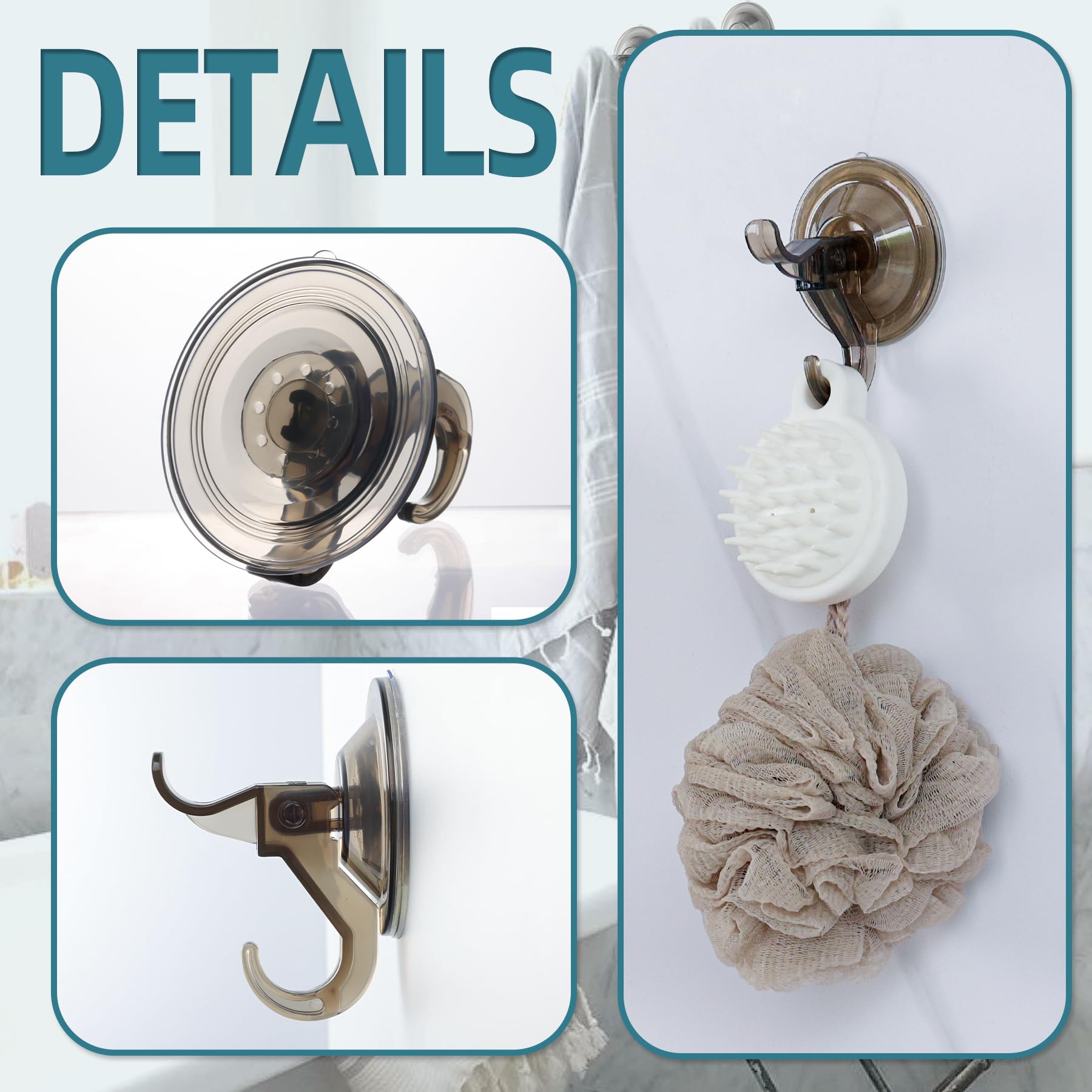 10 Pack Reusable Suction Hooks (10 Count)