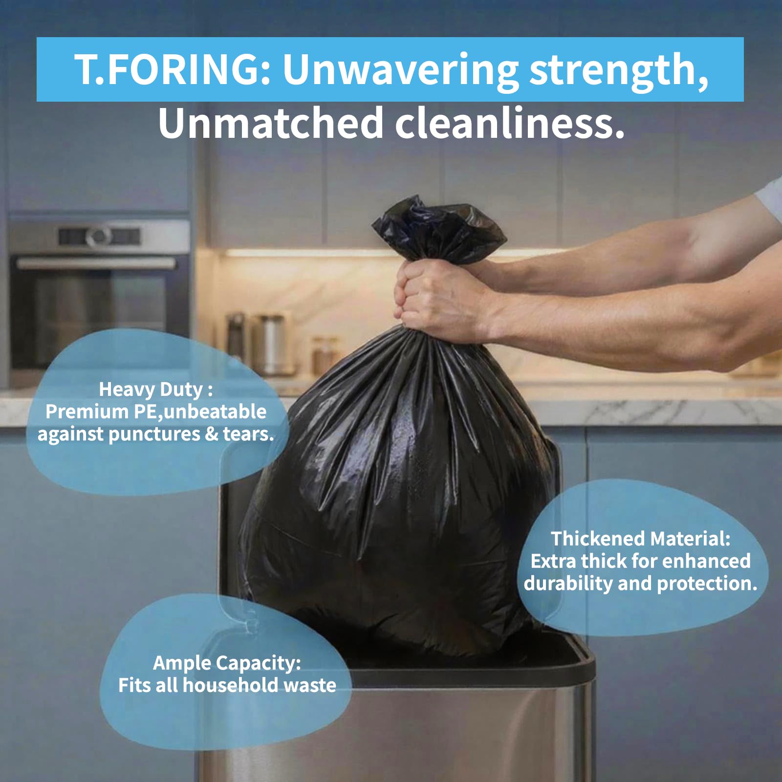 25 30 Gallon Trash Bags Unscented (120 Count)